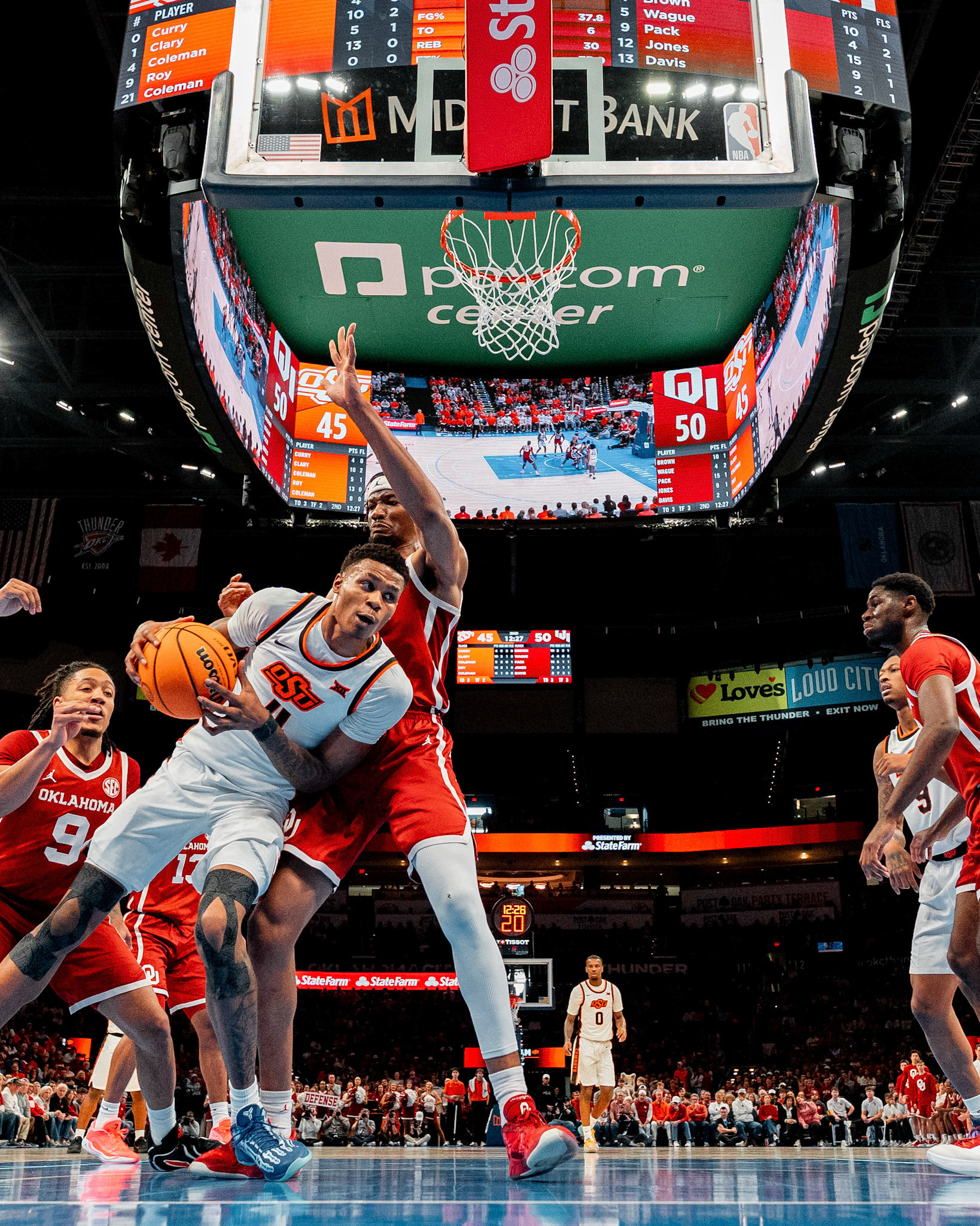 Image Taken at OkState vs Oklahoma, 13, 12, 2025, Paycom Center, Oklahoma City Oklahoma. Carson Skidmore/OSU Athletics