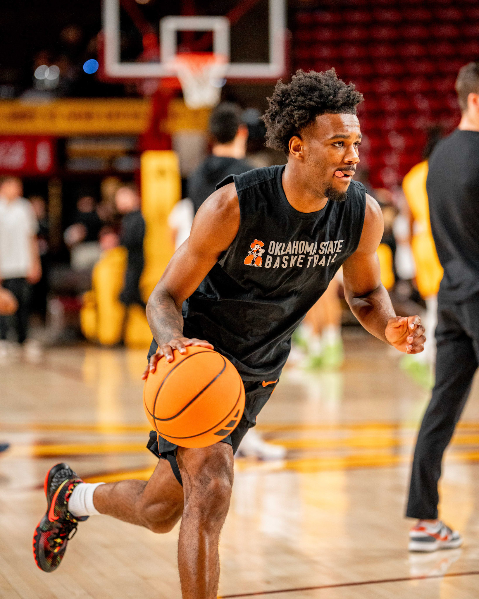 Image Taken at Oklahoma State Mens Basketball at Arizona State University, 10, 02, 2026, Desert Financial Arena, Tempe, Arizona. Carson Skidmore/OSU Athletics