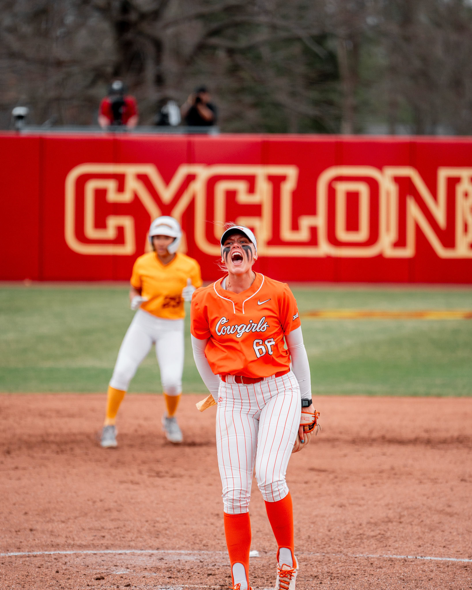 Image Taken at Cowgirl Softball at Iowa State, 12, 04, 2026, Cyclone Sports Complex, Ames, Iowa. Carson Skidmore/OSU Athletics.,