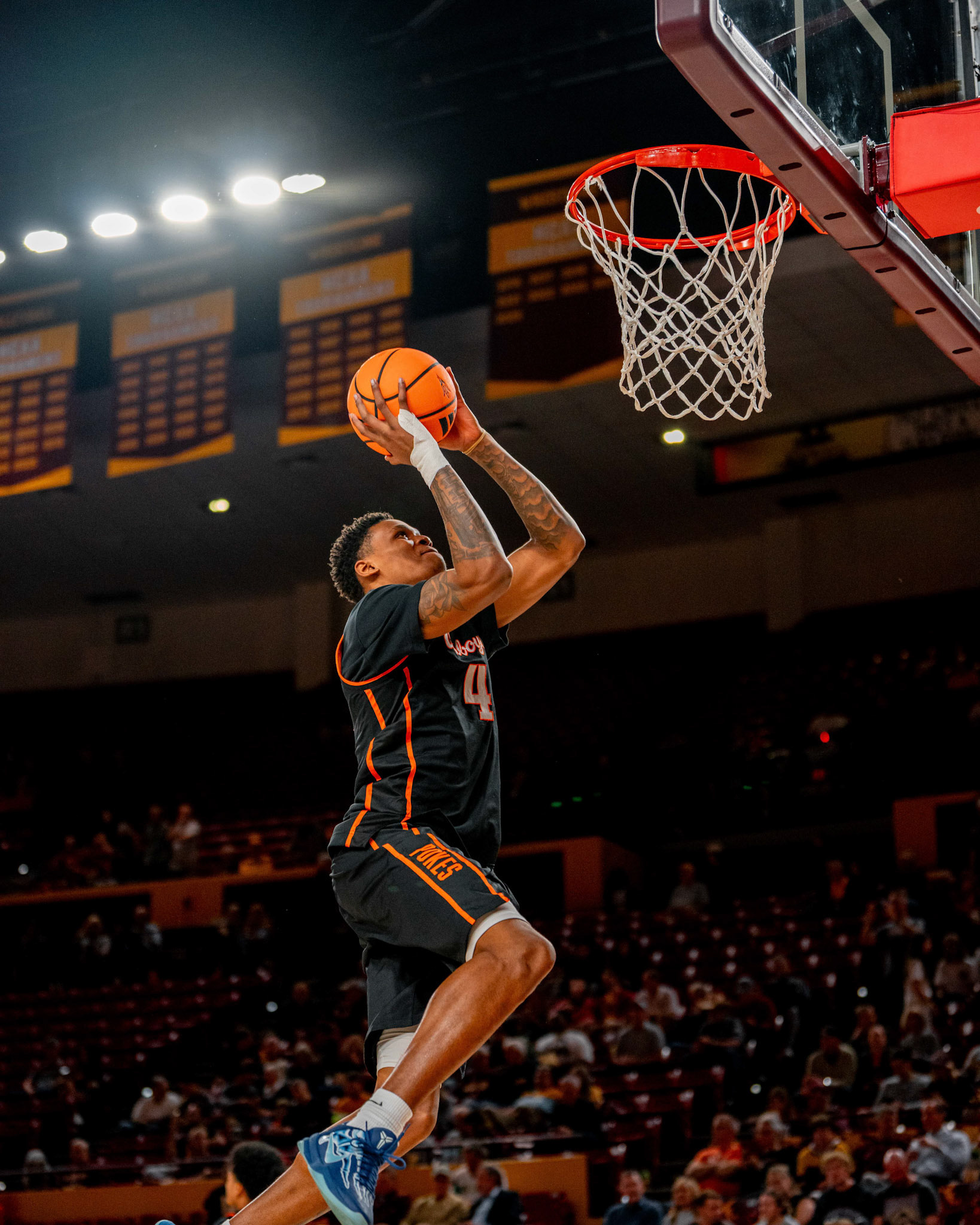 Image Taken at Oklahoma State Mens Basketball at Arizona State University, 10, 02, 2026, Desert Financial Arena, Tempe, Arizona. Carson Skidmore/OSU Athletics
