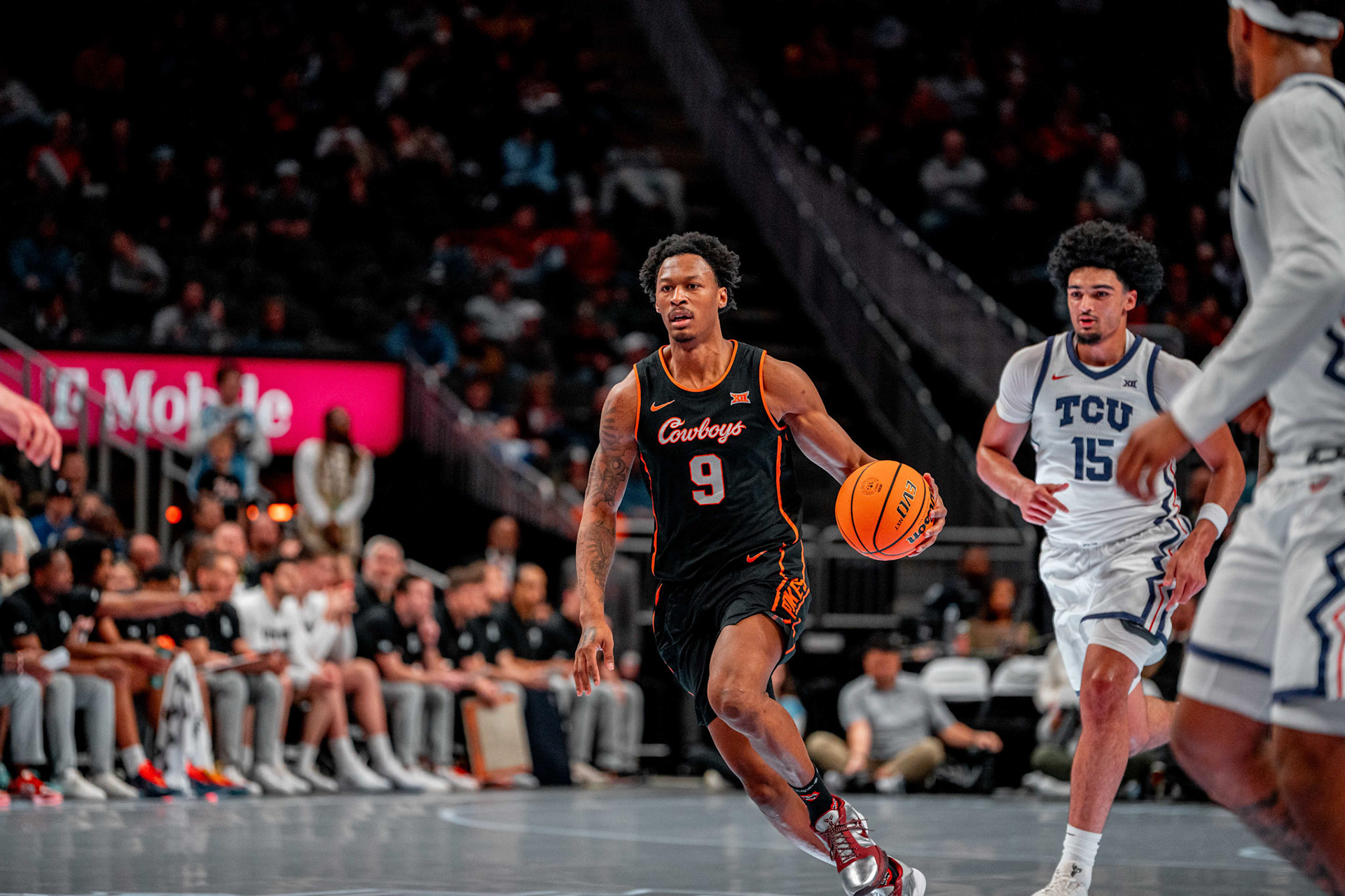 Image Taken at MBB vs TCU (Big 12 Tournamentt, 12, 03, 2026, T-Mobile Center, Kansas City Missouri. Carson Skidmore/OSU Athletics
