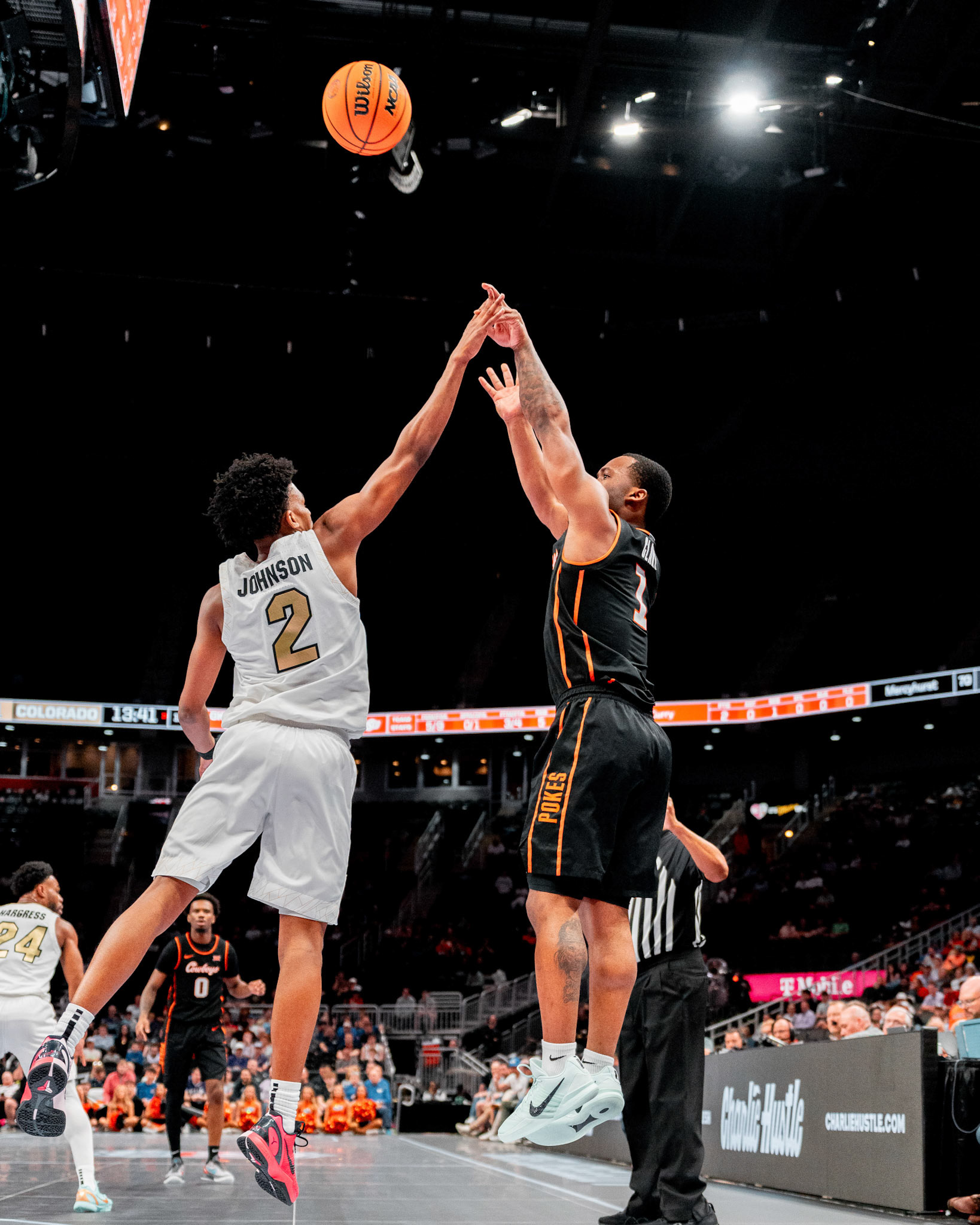 Image Taken at 2026 Phillips 66 Big 12 Men's Basketball Tournament, 11, 03, 2026, T-Mobile Center, Kansas City Missouri. Carson Skidmore/OSU Athletics