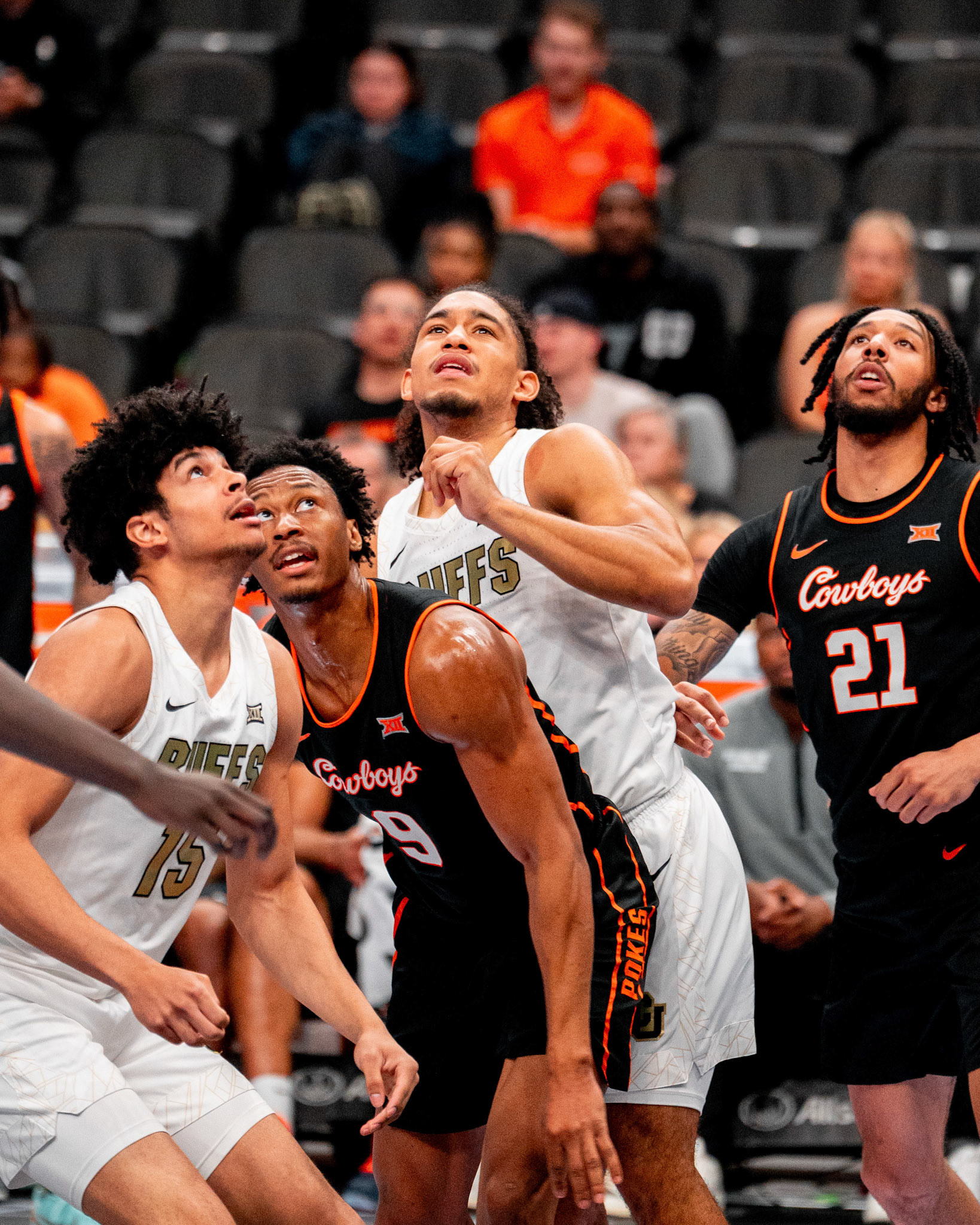 Image Taken at 2026 Phillips 66 Big 12 Men's Basketball Tournament, 11, 03, 2026, T-Mobile Center, Kansas City Missouri. Carson Skidmore/OSU Athletics