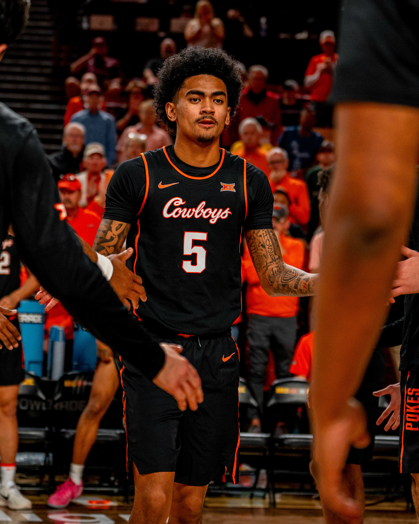 Image Taken at Oklahoma State Mens Basketball at Arizona State University, 10, 02, 2026, Desert Financial Arena, Tempe, Arizona. Carson Skidmore/OSU Athletics