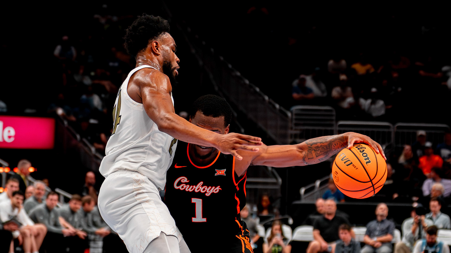 Image Taken at 2026 Phillips 66 Big 12 Men's Basketball Tournament, 11, 03, 2026, T-Mobile Center, Kansas City Missouri. Carson Skidmore/OSU Athletics