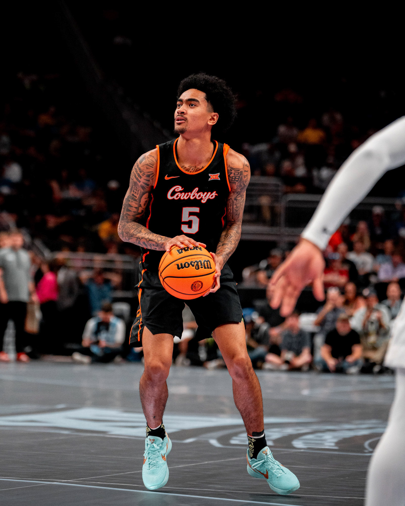 Image Taken at 2026 Phillips 66 Big 12 Men's Basketball Tournament, 11, 03, 2026, T-Mobile Center, Kansas City Missouri. Carson Skidmore/OSU Athletics