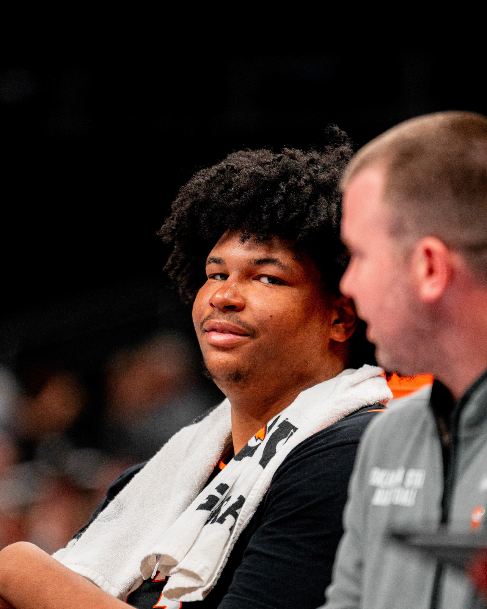 Image Taken at 2026 Phillips 66 Big 12 Men's Basketball Tournament, 11, 03, 2026, T-Mobile Center, Kansas City Missouri. Carson Skidmore/OSU Athletics