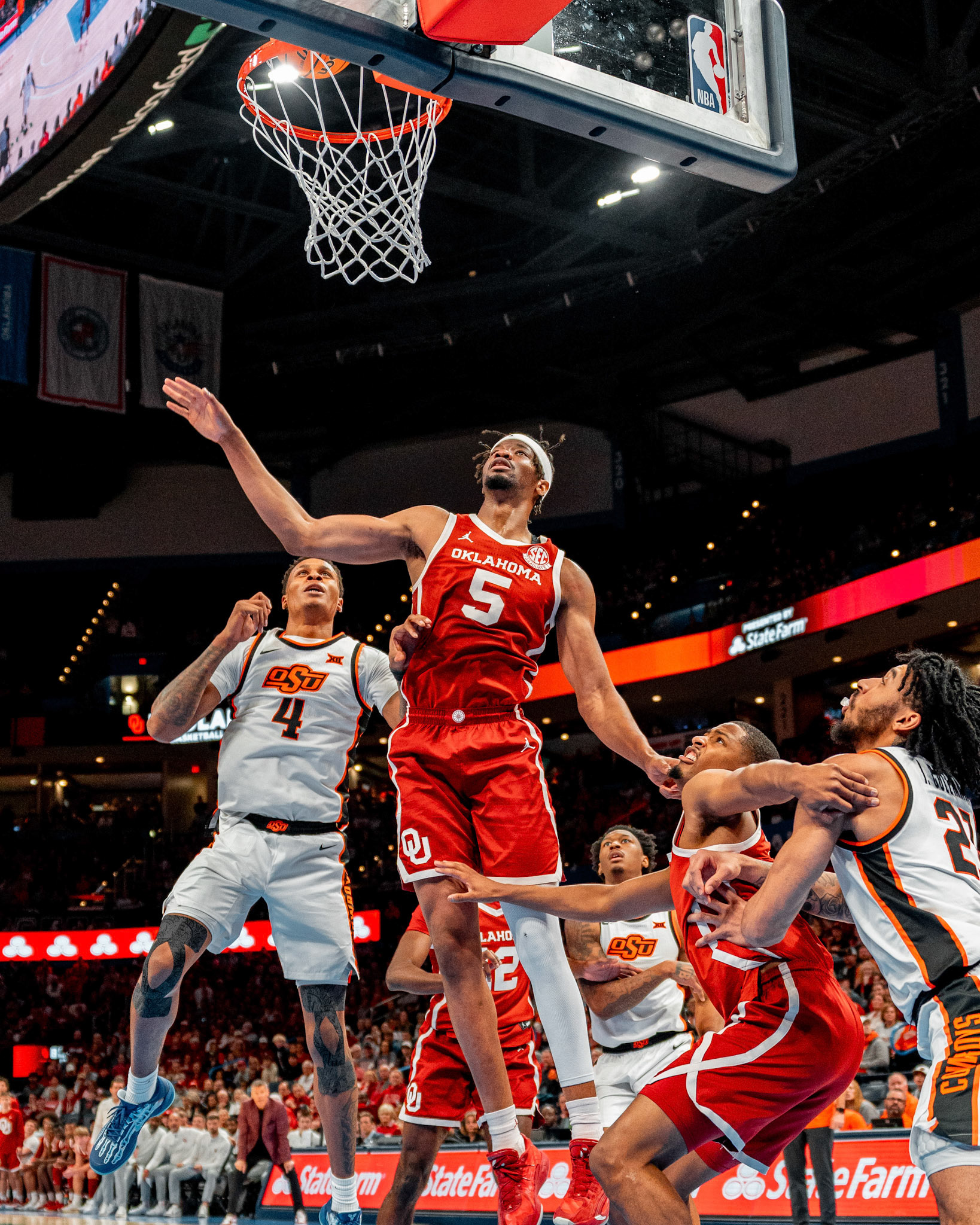 Image Taken at OkState vs Oklahoma, 13, 12, 2025, Paycom Center, Oklahoma City Oklahoma. Carson Skidmore/OSU Athletics