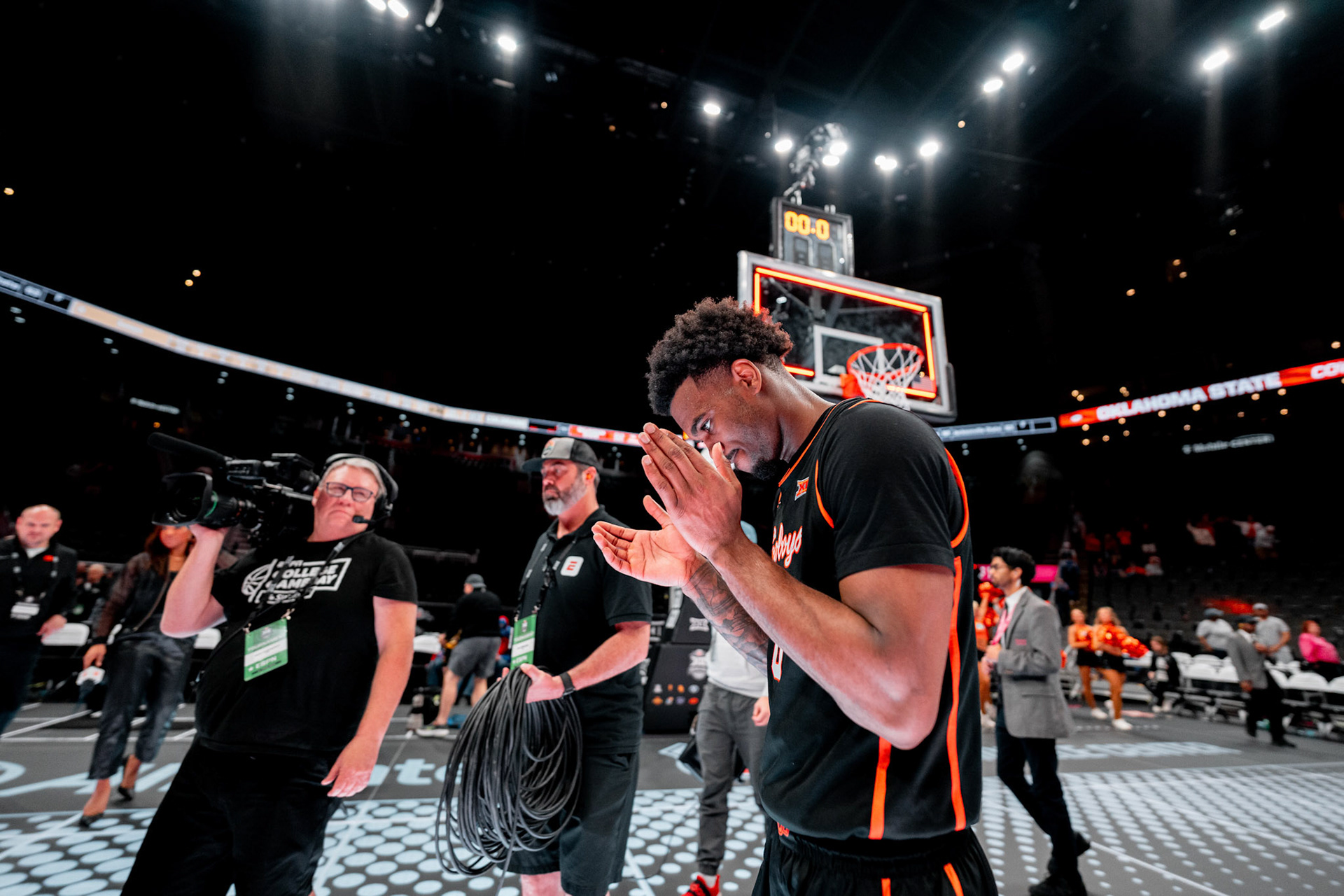 Image Taken at 2026 Phillips 66 Big 12 Men's Basketball Tournament, 11, 03, 2026, T-Mobile Center, Kansas City Missouri. Carson Skidmore/OSU Athletics