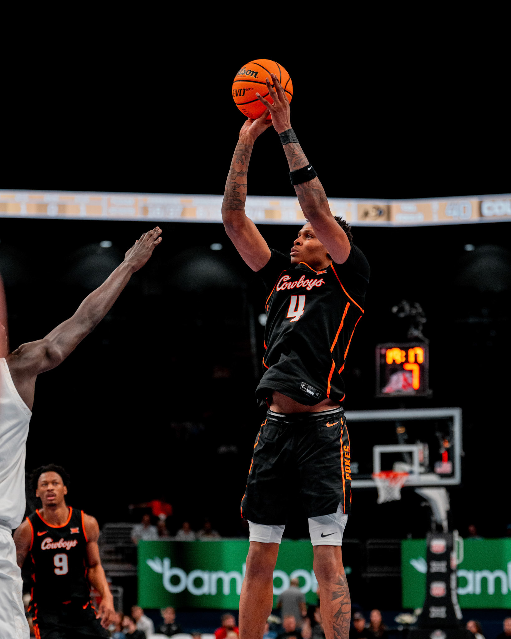 Image Taken at 2026 Phillips 66 Big 12 Men's Basketball Tournament, 11, 03, 2026, T-Mobile Center, Kansas City Missouri. Carson Skidmore/OSU Athletics