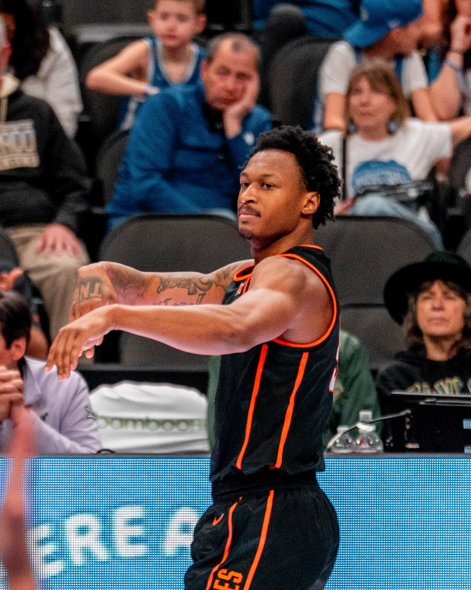 Image Taken at 2026 Phillips 66 Big 12 Men's Basketball Tournament, 11, 03, 2026, T-Mobile Center, Kansas City Missouri. Carson Skidmore/OSU Athletics