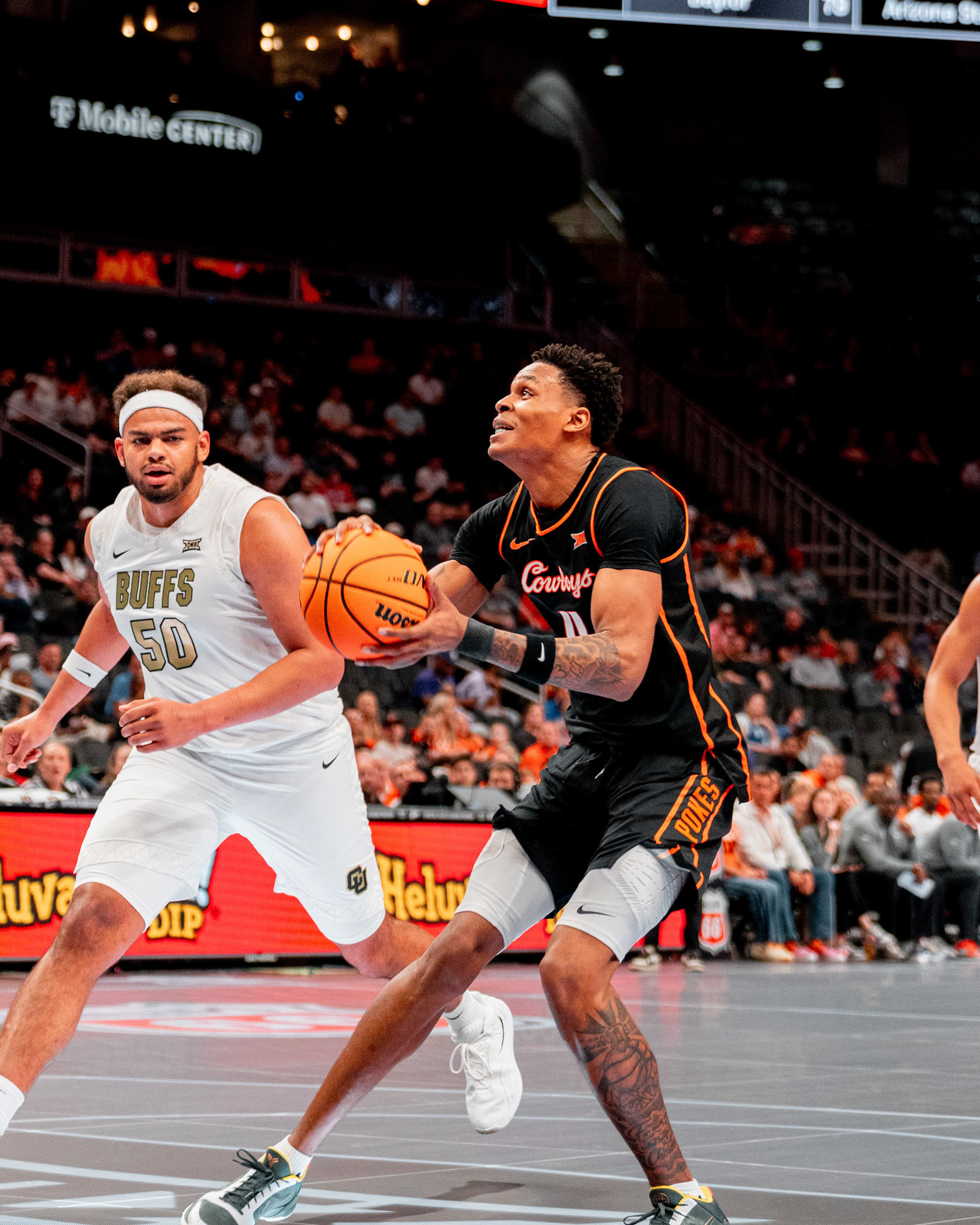 Image Taken at 2026 Phillips 66 Big 12 Men's Basketball Tournament, 11, 03, 2026, T-Mobile Center, Kansas City Missouri. Carson Skidmore/OSU Athletics