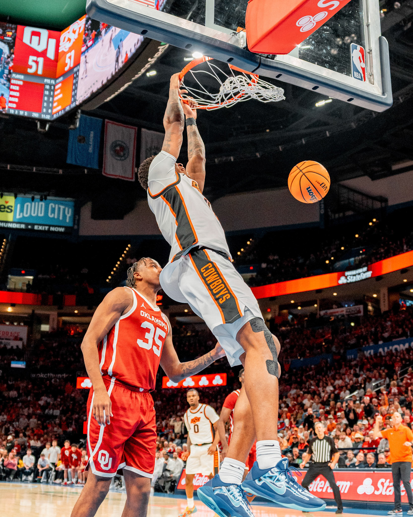 Image Taken at OkState vs Oklahoma, 13, 12, 2025, Paycom Center, Oklahoma City Oklahoma. Carson Skidmore/OSU Athletics