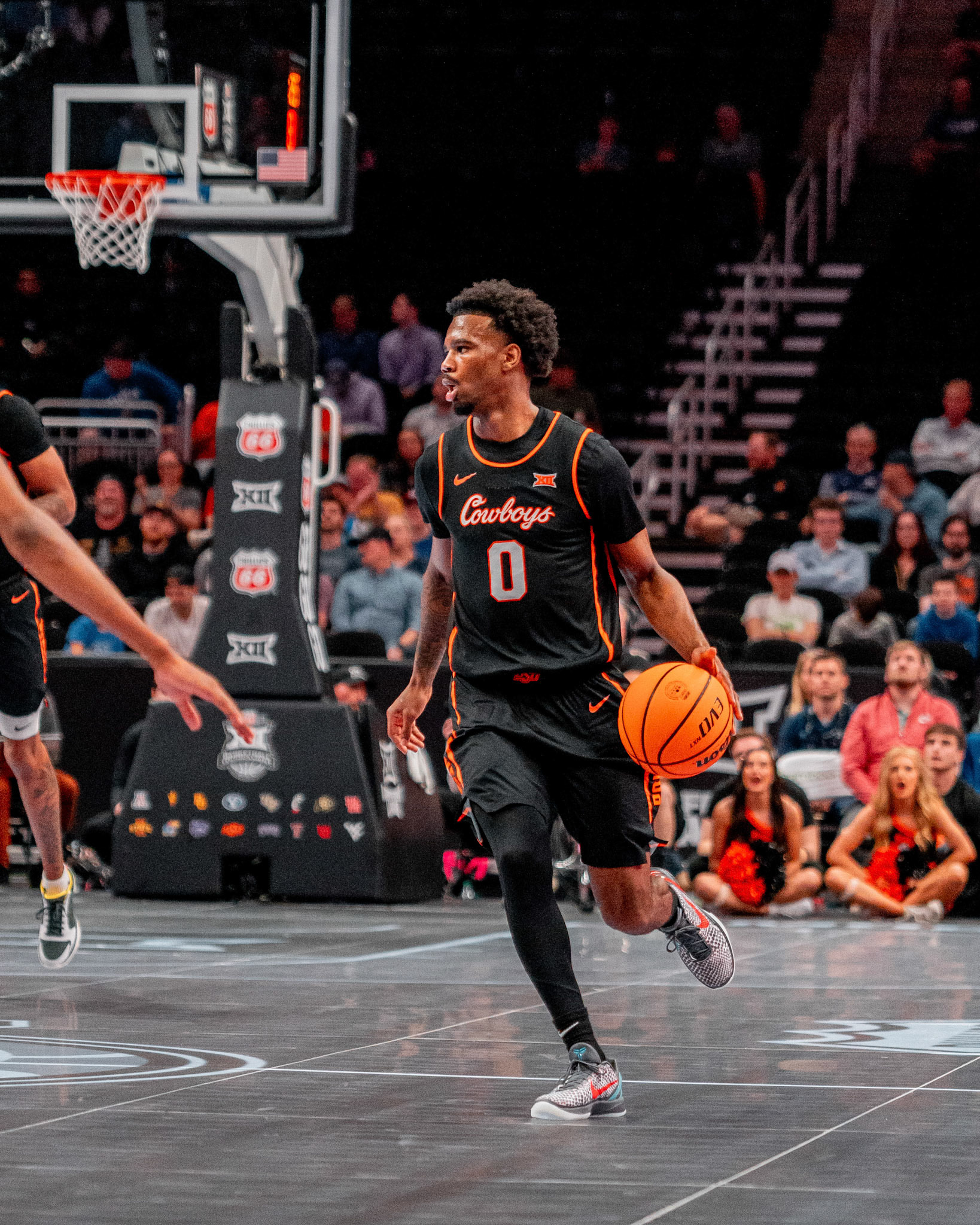 Image Taken at 2026 Phillips 66 Big 12 Men's Basketball Tournament, 11, 03, 2026, T-Mobile Center, Kansas City Missouri. Carson Skidmore/OSU Athletics