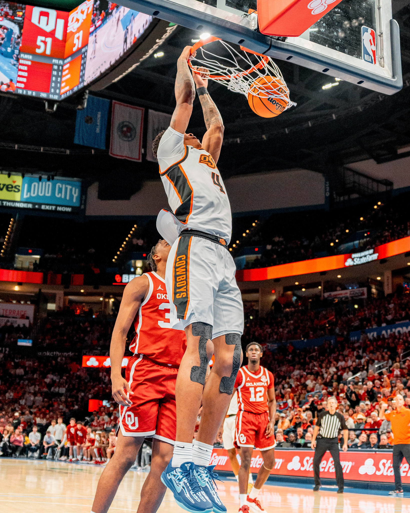 Image Taken at OkState vs Oklahoma, 13, 12, 2025, Paycom Center, Oklahoma City Oklahoma. Carson Skidmore/OSU Athletics