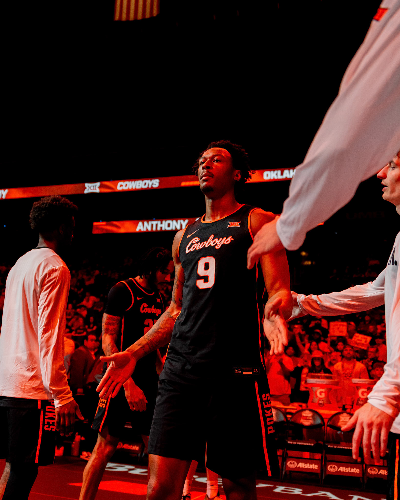 Image Taken at 2026 Phillips 66 Big 12 Men's Basketball Tournament, 11, 03, 2026, T-Mobile Center, Kansas City Missouri. Carson Skidmore/OSU Athletics