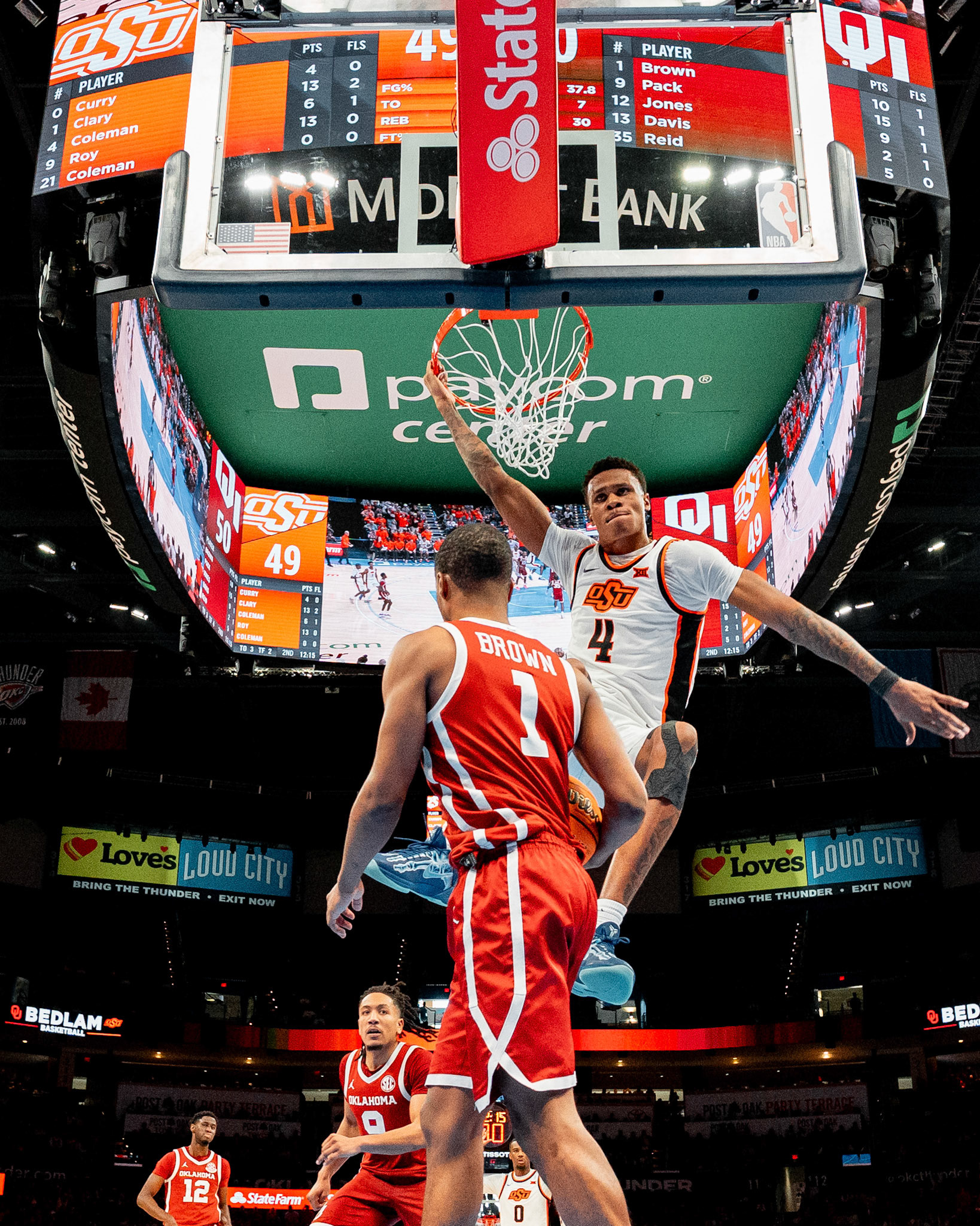 Image Taken at OkState vs Oklahoma, 13, 12, 2025, Paycom Center, Oklahoma City Oklahoma. Carson Skidmore/OSU Athletics