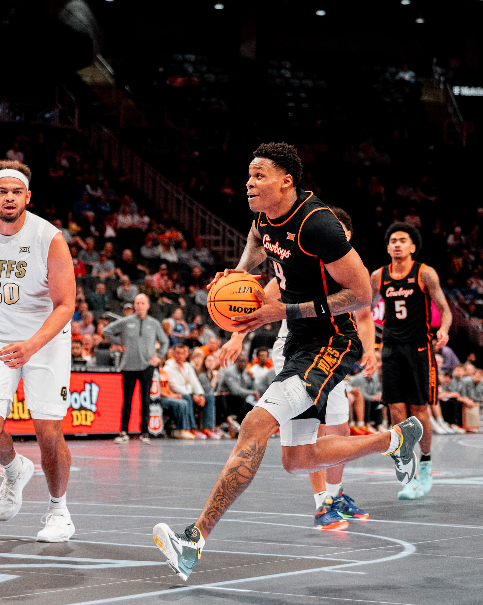 Image Taken at 2026 Phillips 66 Big 12 Men's Basketball Tournament, 11, 03, 2026, T-Mobile Center, Kansas City Missouri. Carson Skidmore/OSU Athletics