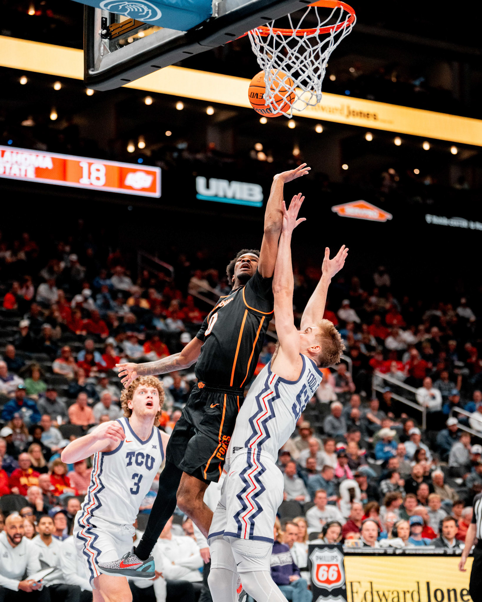 Image Taken at MBB vs TCU (Big 12 Tournamentt, 12, 03, 2026, T-Mobile Center, Kansas City Missouri. Carson Skidmore/OSU Athletics