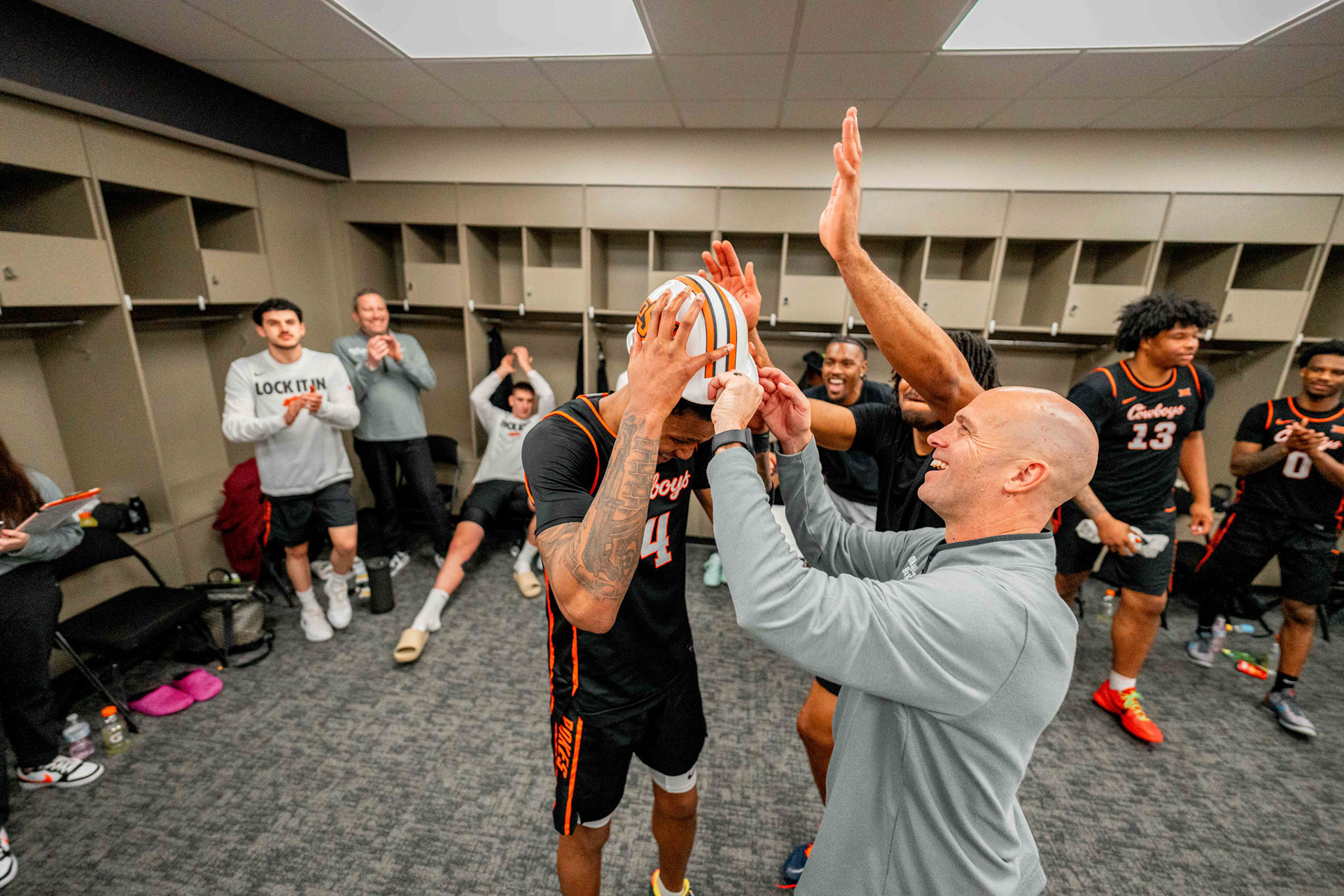 Image Taken at 2026 Phillips 66 Big 12 Men's Basketball Tournament, 11, 03, 2026, T-Mobile Center, Kansas City Missouri. Carson Skidmore/OSU Athletics