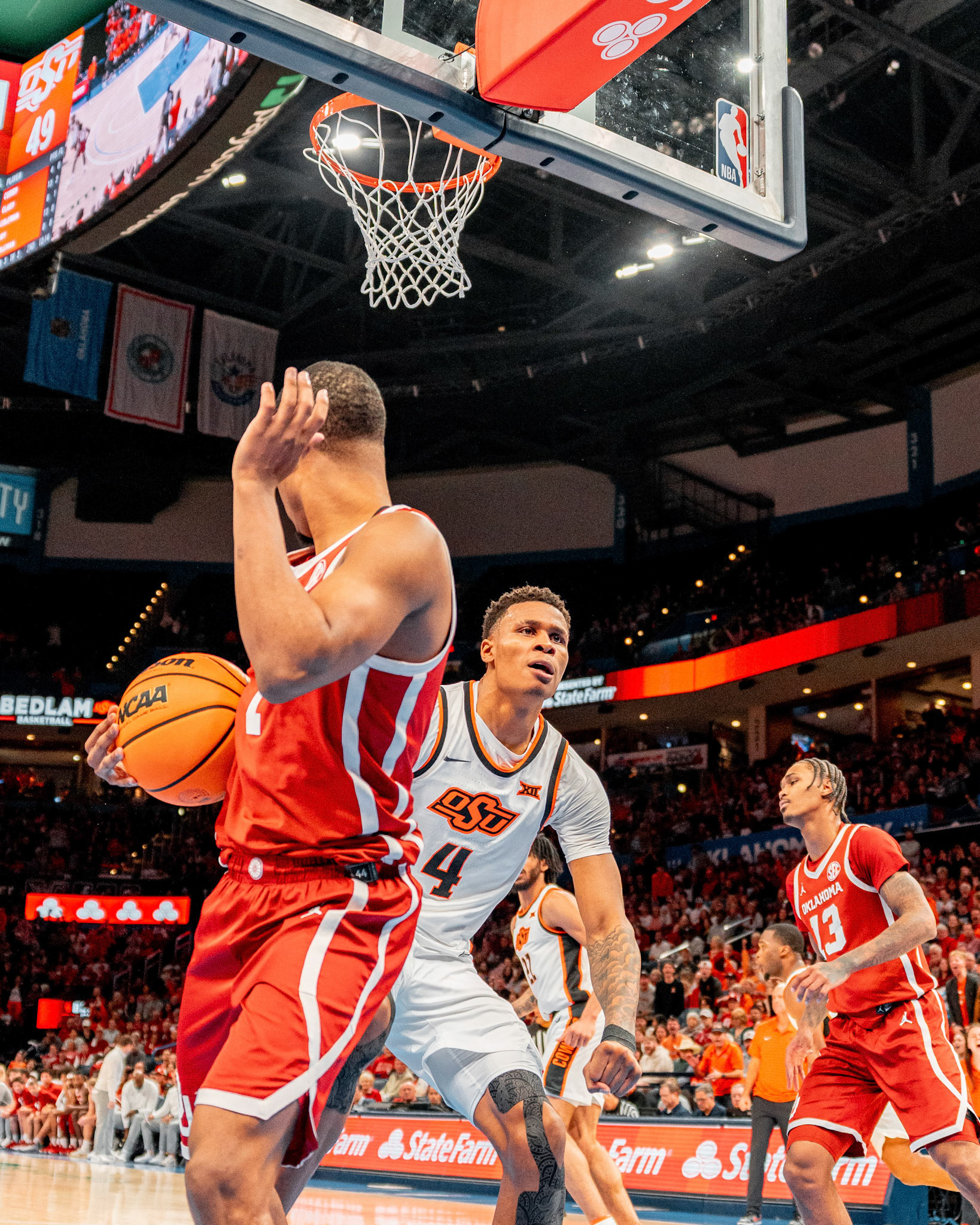 Image Taken at OkState vs Oklahoma, 13, 12, 2025, Paycom Center, Oklahoma City Oklahoma. Carson Skidmore/OSU Athletics