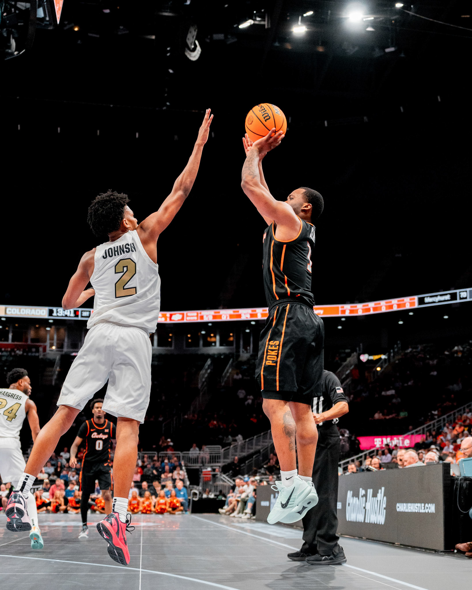 Image Taken at 2026 Phillips 66 Big 12 Men's Basketball Tournament, 11, 03, 2026, T-Mobile Center, Kansas City Missouri. Carson Skidmore/OSU Athletics