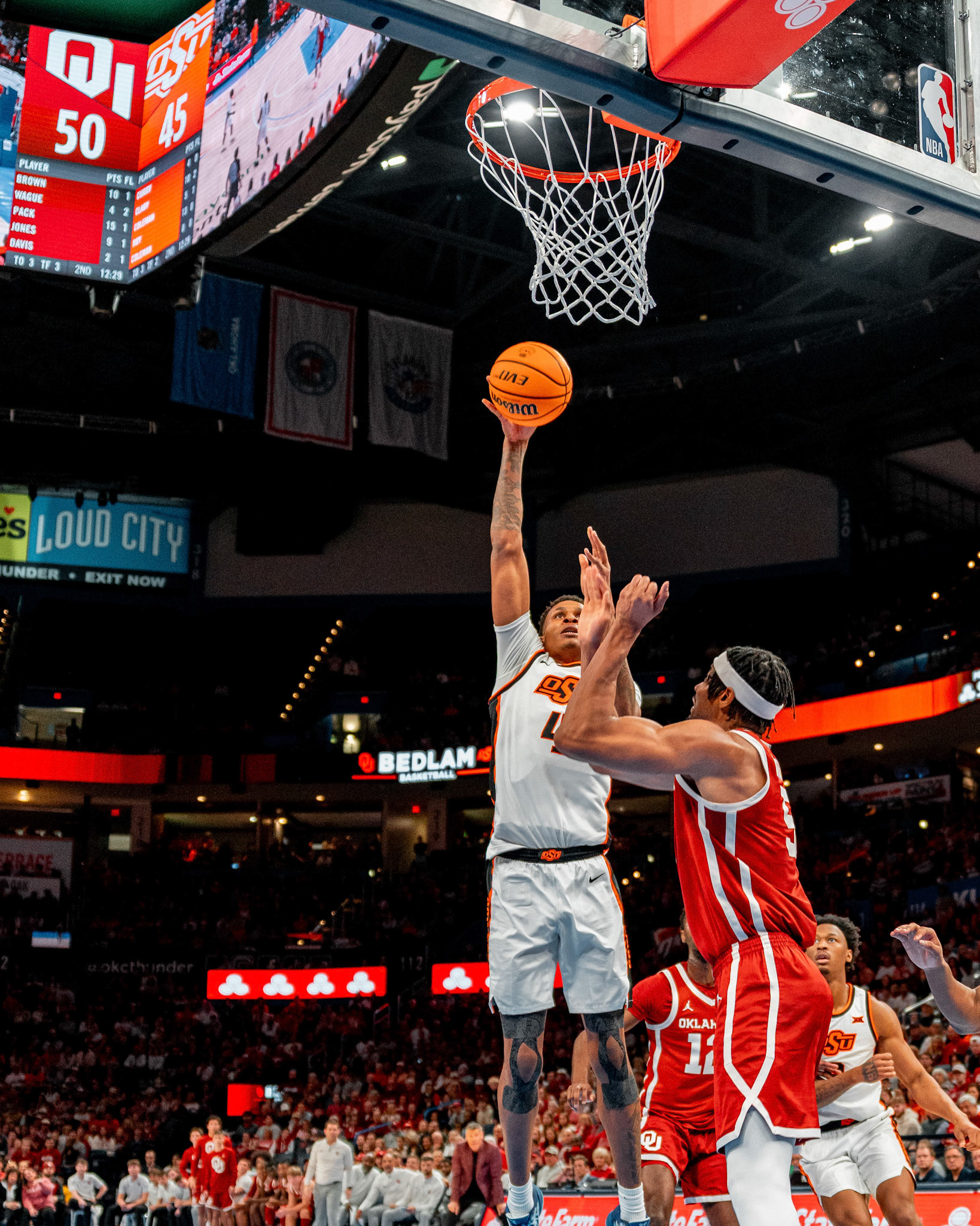 Image Taken at OkState vs Oklahoma, 13, 12, 2025, Paycom Center, Oklahoma City Oklahoma. Carson Skidmore/OSU Athletics
