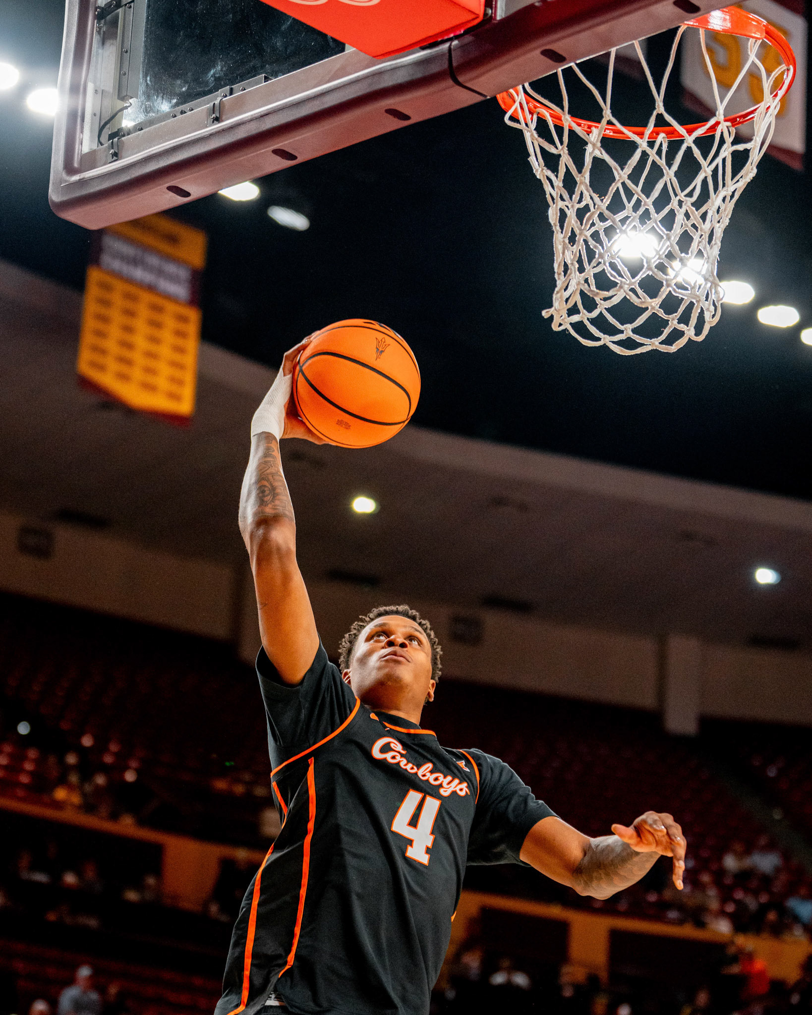Image Taken at Oklahoma State Mens Basketball at Arizona State University, 10, 02, 2026, Desert Financial Arena, Tempe, Arizona. Carson Skidmore/OSU Athletics