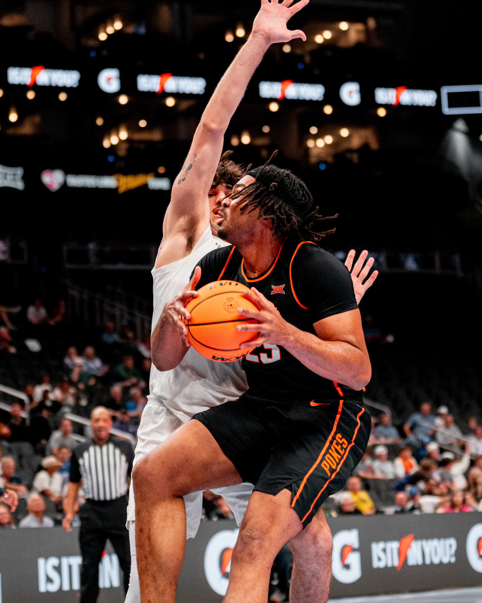 Image Taken at 2026 Phillips 66 Big 12 Men's Basketball Tournament, 11, 03, 2026, T-Mobile Center, Kansas City Missouri. Carson Skidmore/OSU Athletics