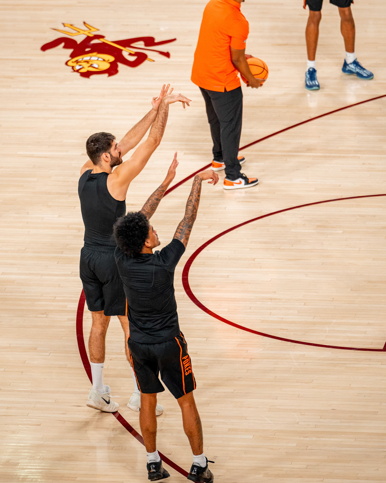 Image Taken at Oklahoma State Mens Basketball at Arizona State University, 10, 02, 2026, Desert Financial Arena, Tempe, Arizona. Carson Skidmore/OSU Athletics