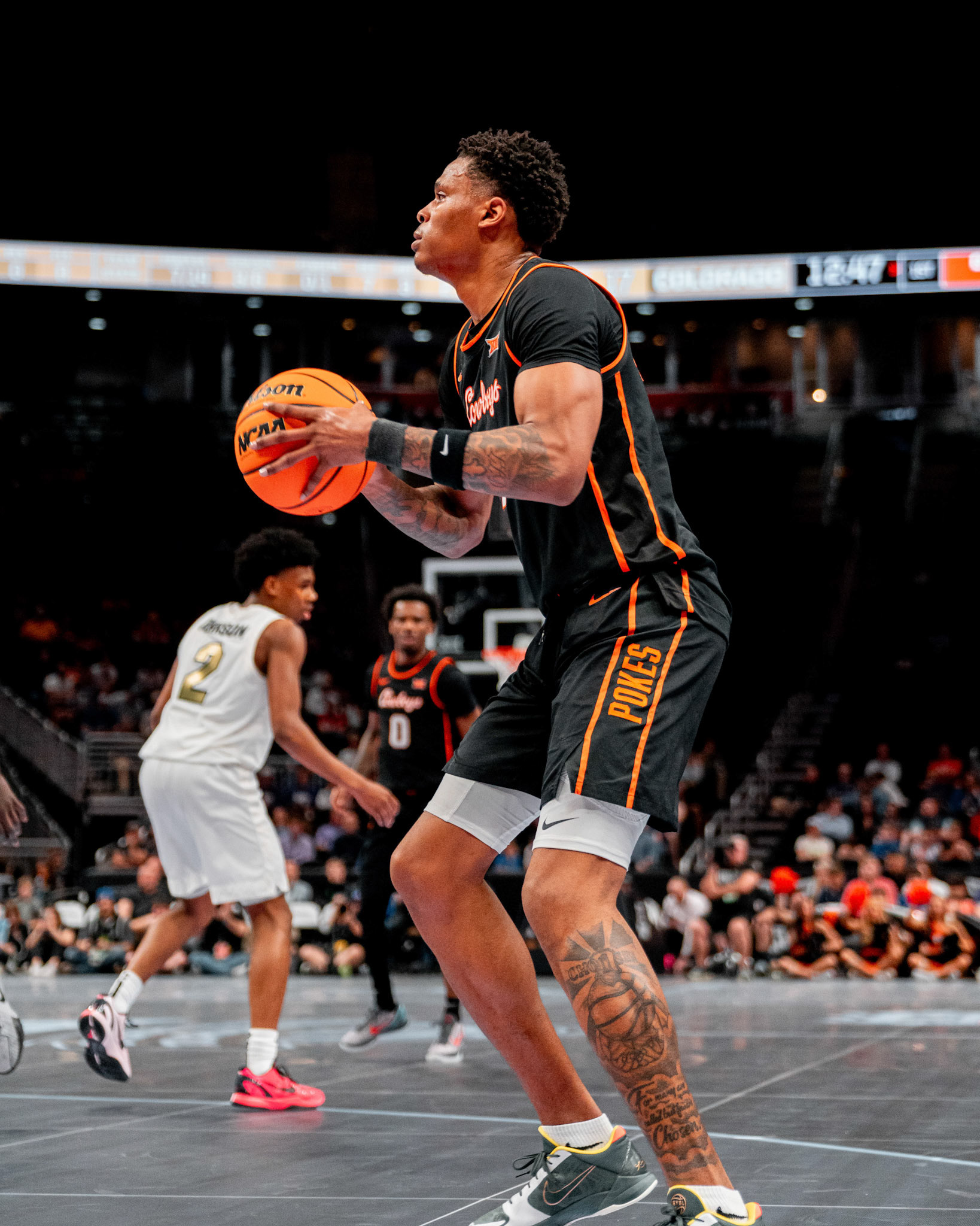 Image Taken at 2026 Phillips 66 Big 12 Men's Basketball Tournament, 11, 03, 2026, T-Mobile Center, Kansas City Missouri. Carson Skidmore/OSU Athletics