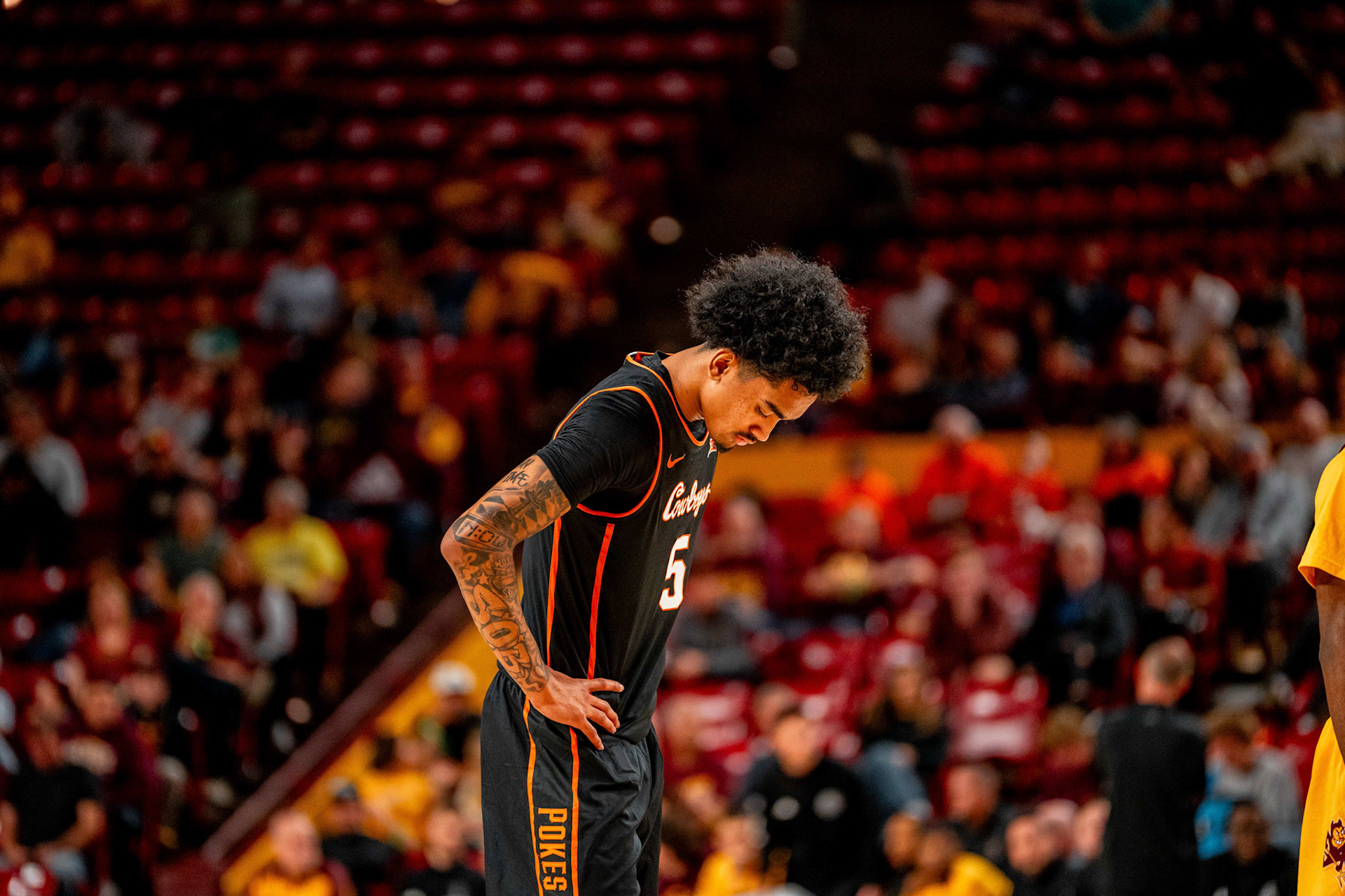 Image Taken at Oklahoma State Mens Basketball at Arizona State University, 10, 02, 2026, Desert Financial Arena, Tempe, Arizona. Carson Skidmore/OSU Athletics