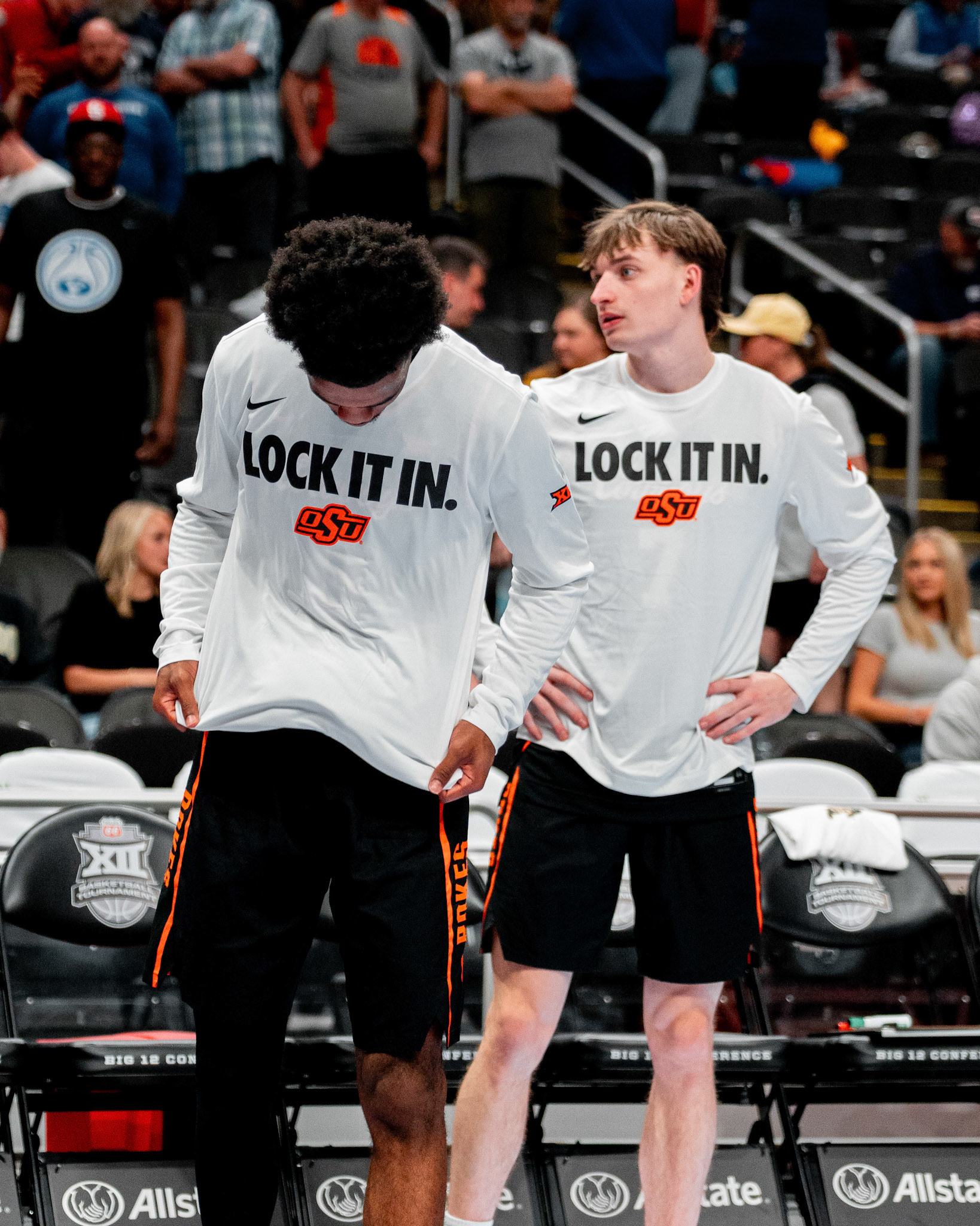 Image Taken at 2026 Phillips 66 Big 12 Men's Basketball Tournament, 11, 03, 2026, T-Mobile Center, Kansas City Missouri. Carson Skidmore/OSU Athletics