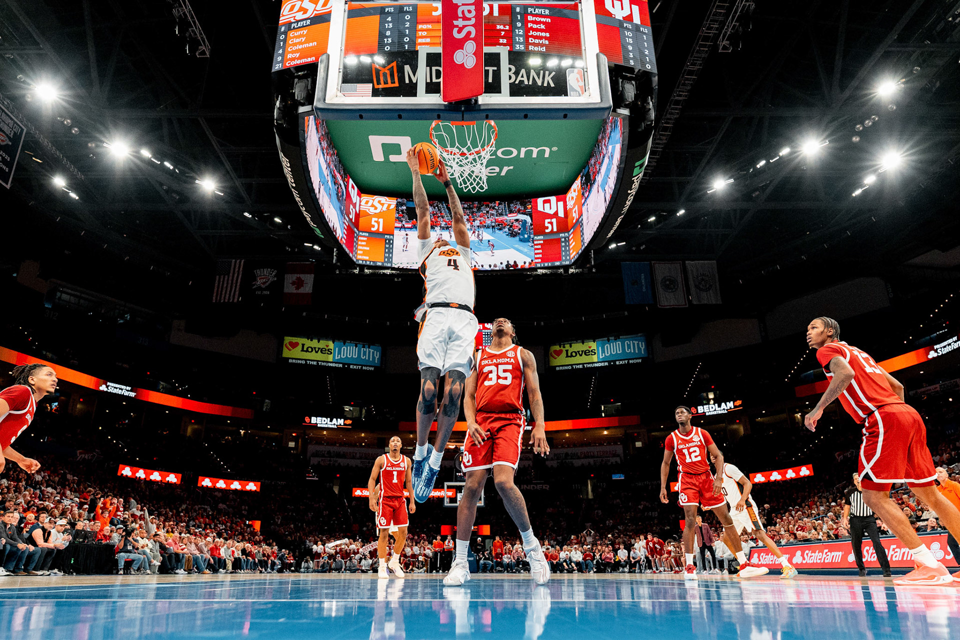 Image Taken at OkState vs Oklahoma, 13, 12, 2025, Paycom Center, Oklahoma City Oklahoma. Carson Skidmore/OSU Athletics