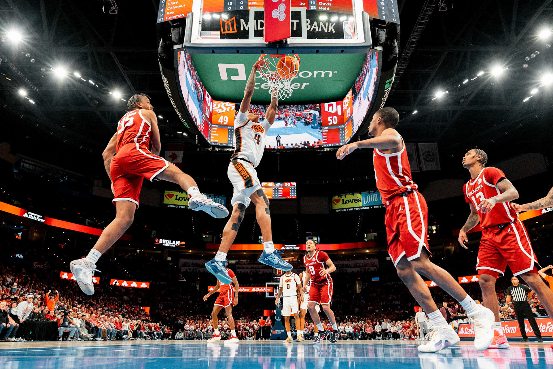 Image Taken at OkState vs Oklahoma, 13, 12, 2025, Paycom Center, Oklahoma City Oklahoma. Carson Skidmore/OSU Athletics