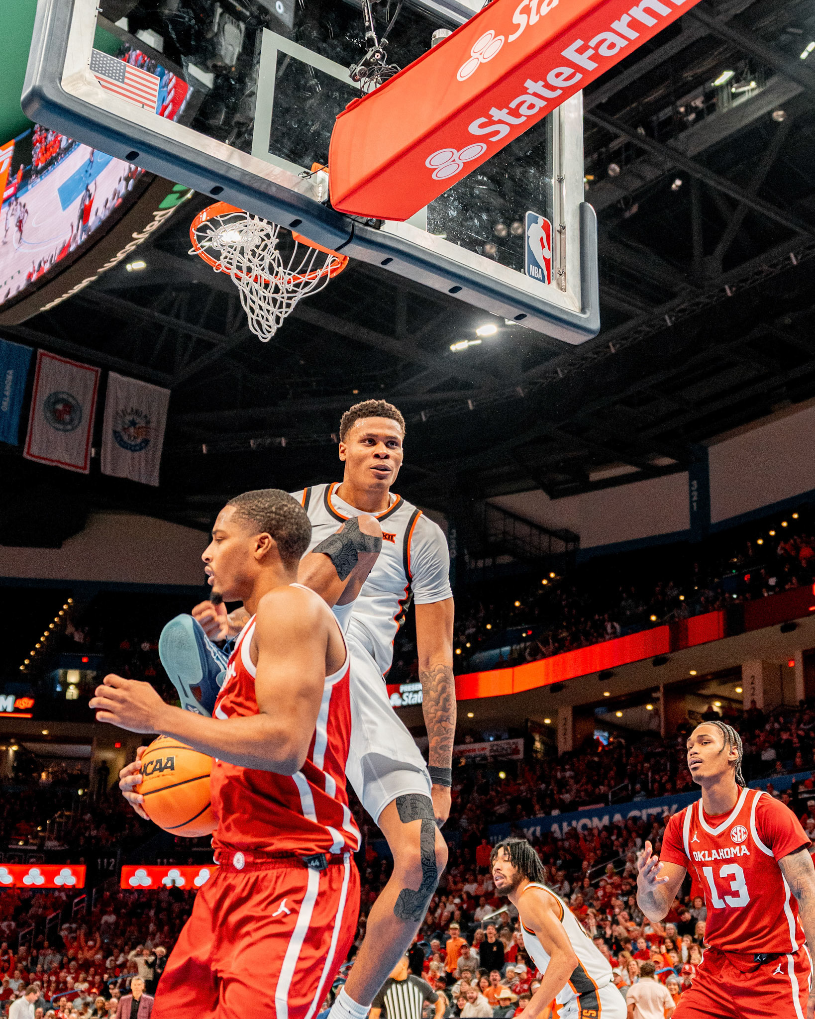 Image Taken at OkState vs Oklahoma, 13, 12, 2025, Paycom Center, Oklahoma City Oklahoma. Carson Skidmore/OSU Athletics