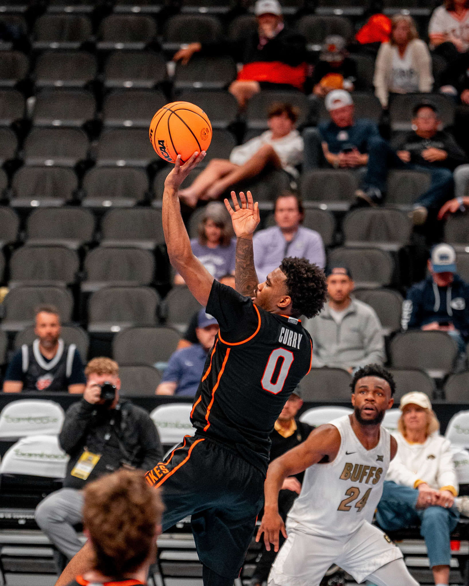 Image Taken at 2026 Phillips 66 Big 12 Men's Basketball Tournament, 11, 03, 2026, T-Mobile Center, Kansas City Missouri. Carson Skidmore/OSU Athletics