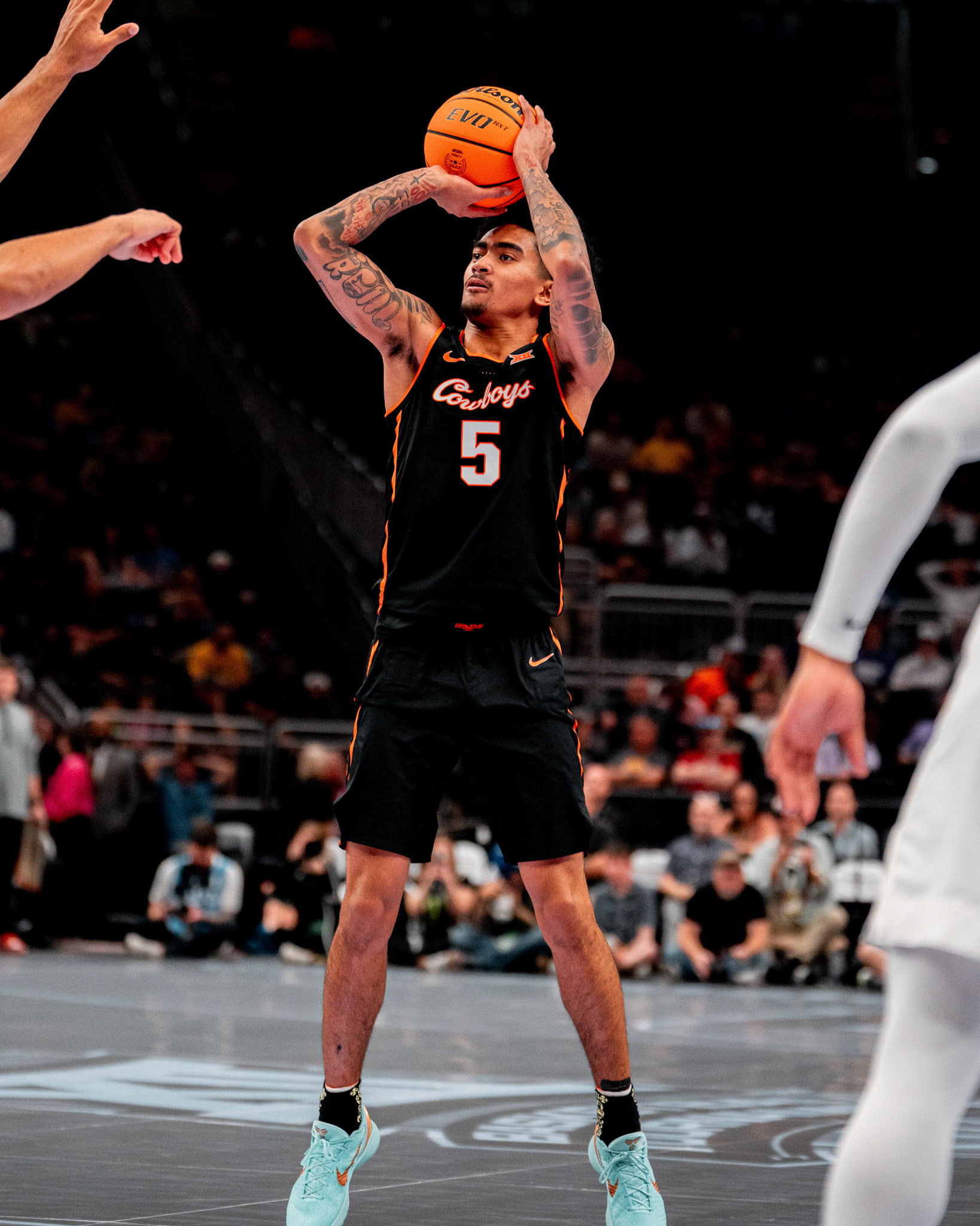 Image Taken at 2026 Phillips 66 Big 12 Men's Basketball Tournament, 11, 03, 2026, T-Mobile Center, Kansas City Missouri. Carson Skidmore/OSU Athletics