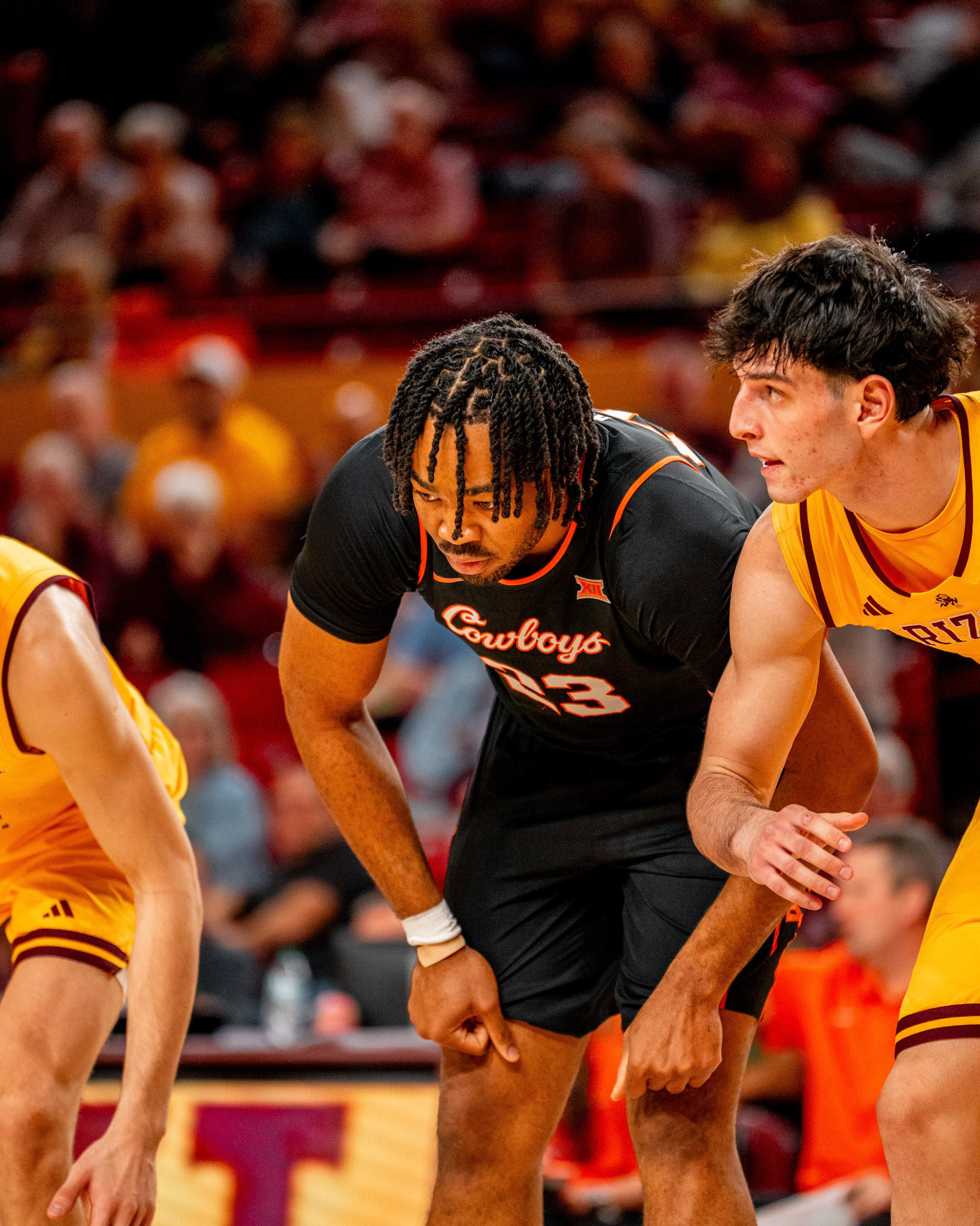 Image Taken at Oklahoma State Mens Basketball at Arizona State University, 10, 02, 2026, Desert Financial Arena, Tempe, Arizona. Carson Skidmore/OSU Athletics