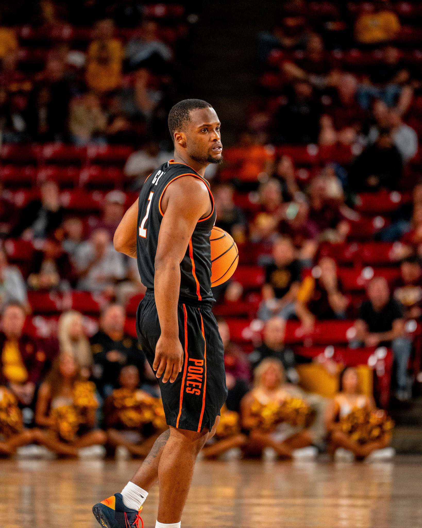 Image Taken at Oklahoma State Mens Basketball at Arizona State University, 10, 02, 2026, Desert Financial Arena, Tempe, Arizona. Carson Skidmore/OSU Athletics