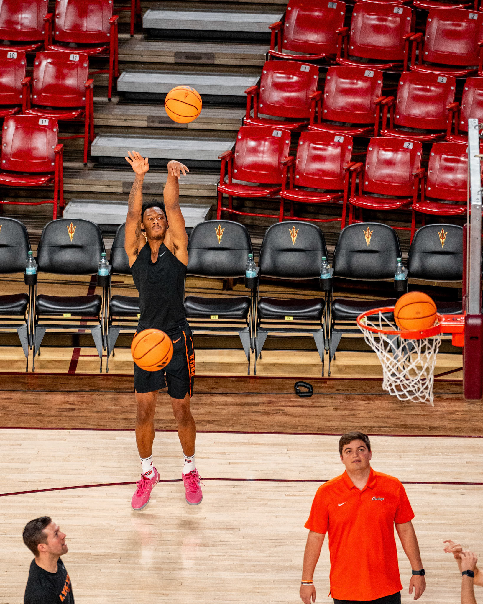 Image Taken at Oklahoma State Mens Basketball at Arizona State University, 10, 02, 2026, Desert Financial Arena, Tempe, Arizona. Carson Skidmore/OSU Athletics