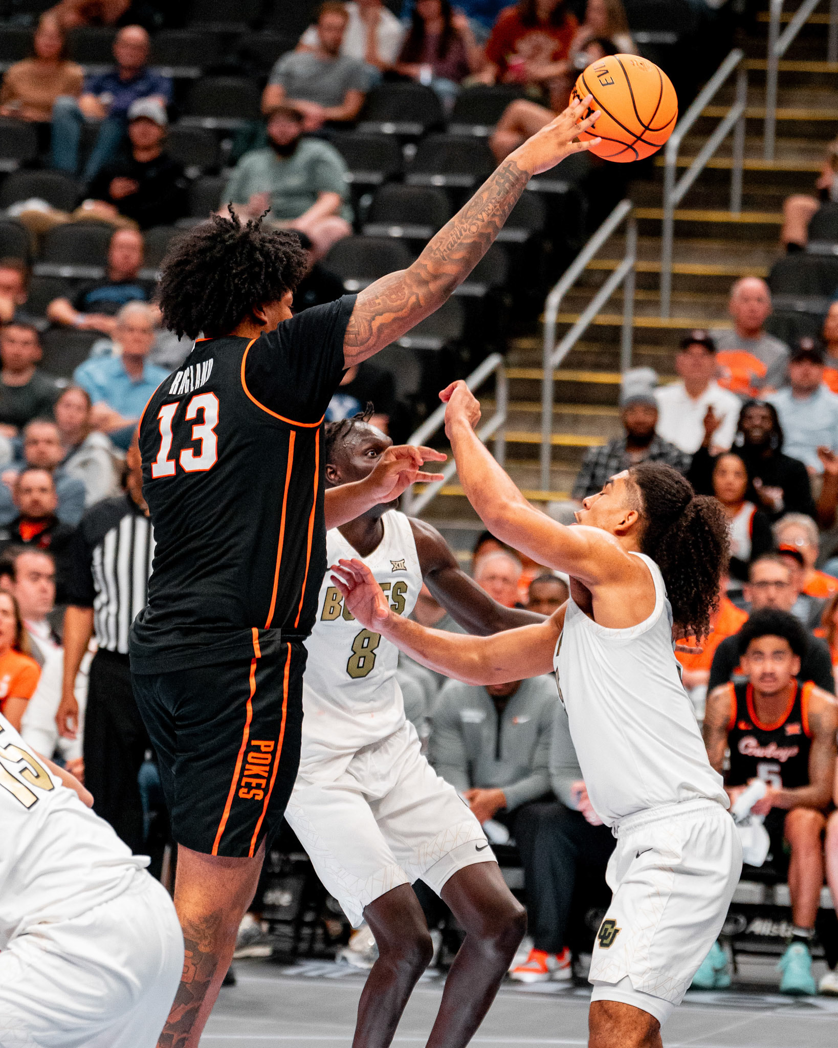 Image Taken at 2026 Phillips 66 Big 12 Men's Basketball Tournament, 11, 03, 2026, T-Mobile Center, Kansas City Missouri. Carson Skidmore/OSU Athletics