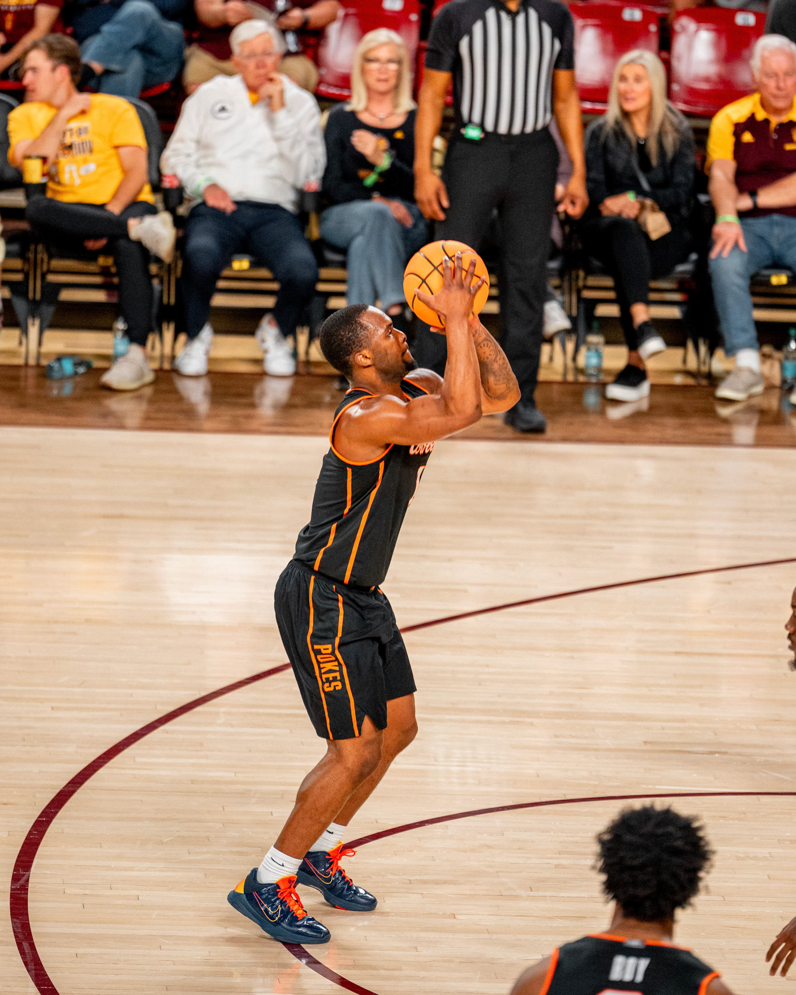 Image Taken at Oklahoma State Mens Basketball at Arizona State University, 10, 02, 2026, Desert Financial Arena, Tempe, Arizona. Carson Skidmore/OSU Athletics