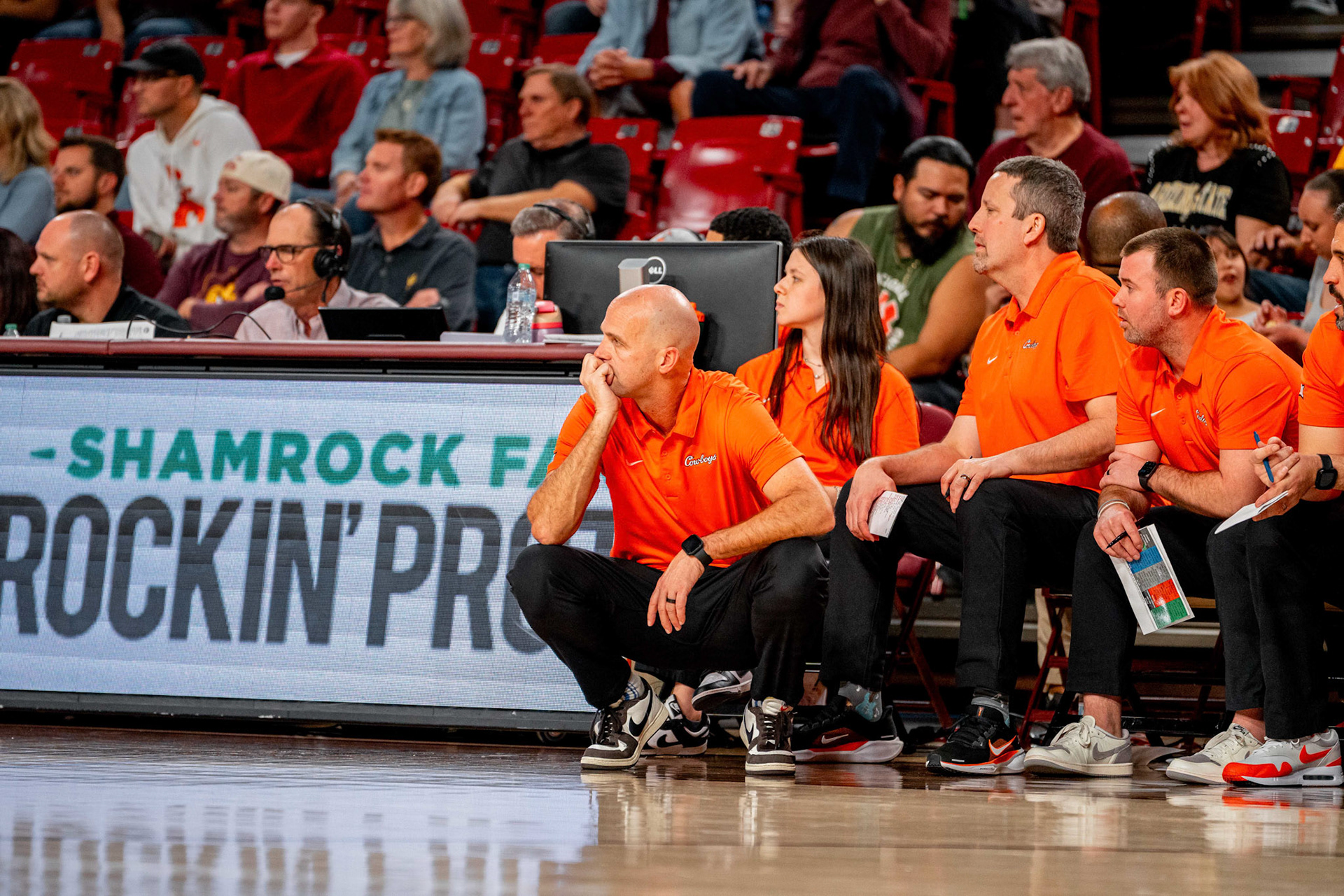Image Taken at Oklahoma State Mens Basketball at Arizona State University, 10, 02, 2026, Desert Financial Arena, Tempe, Arizona. Carson Skidmore/OSU Athletics