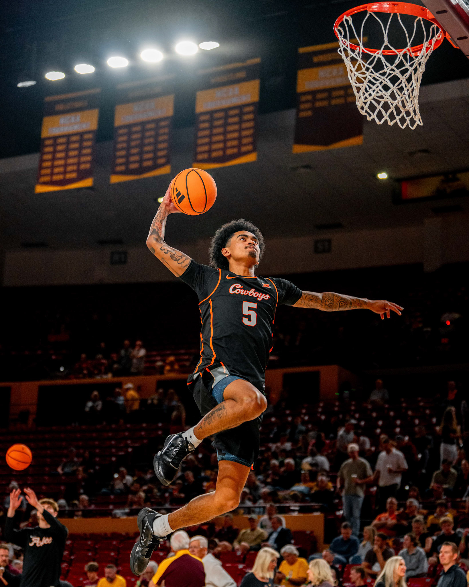 Image Taken at Oklahoma State Mens Basketball at Arizona State University, 10, 02, 2026, Desert Financial Arena, Tempe, Arizona. Carson Skidmore/OSU Athletics