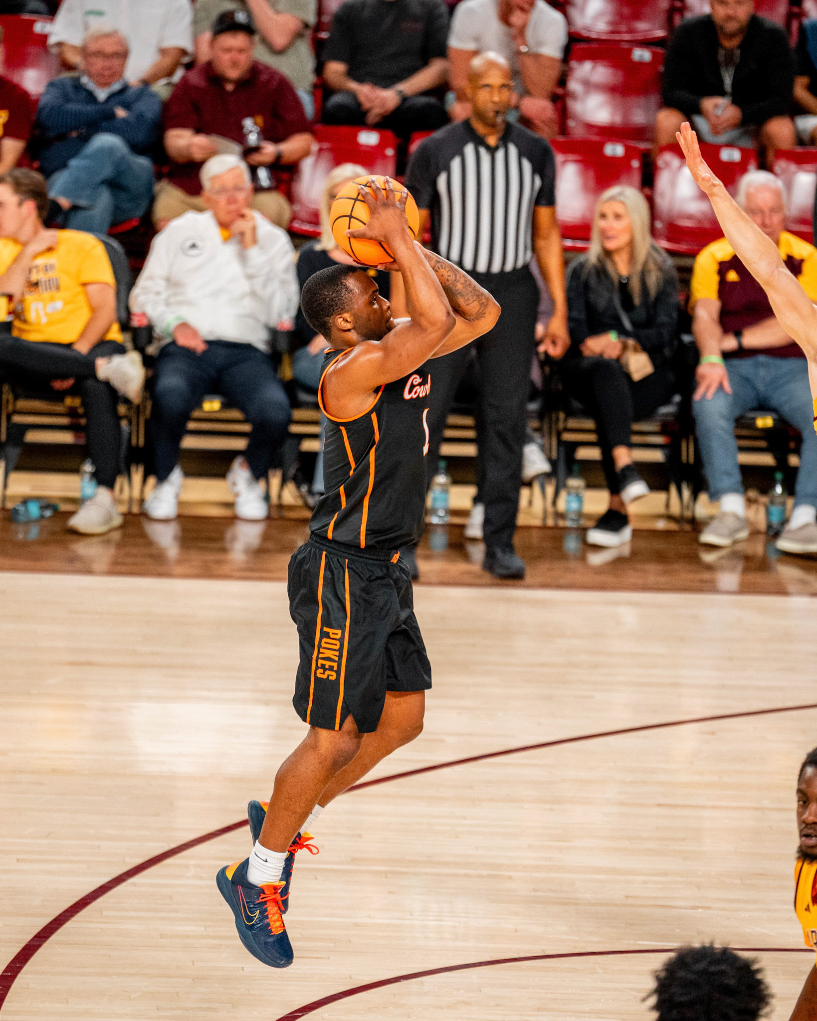 Image Taken at Oklahoma State Mens Basketball at Arizona State University, 10, 02, 2026, Desert Financial Arena, Tempe, Arizona. Carson Skidmore/OSU Athletics
