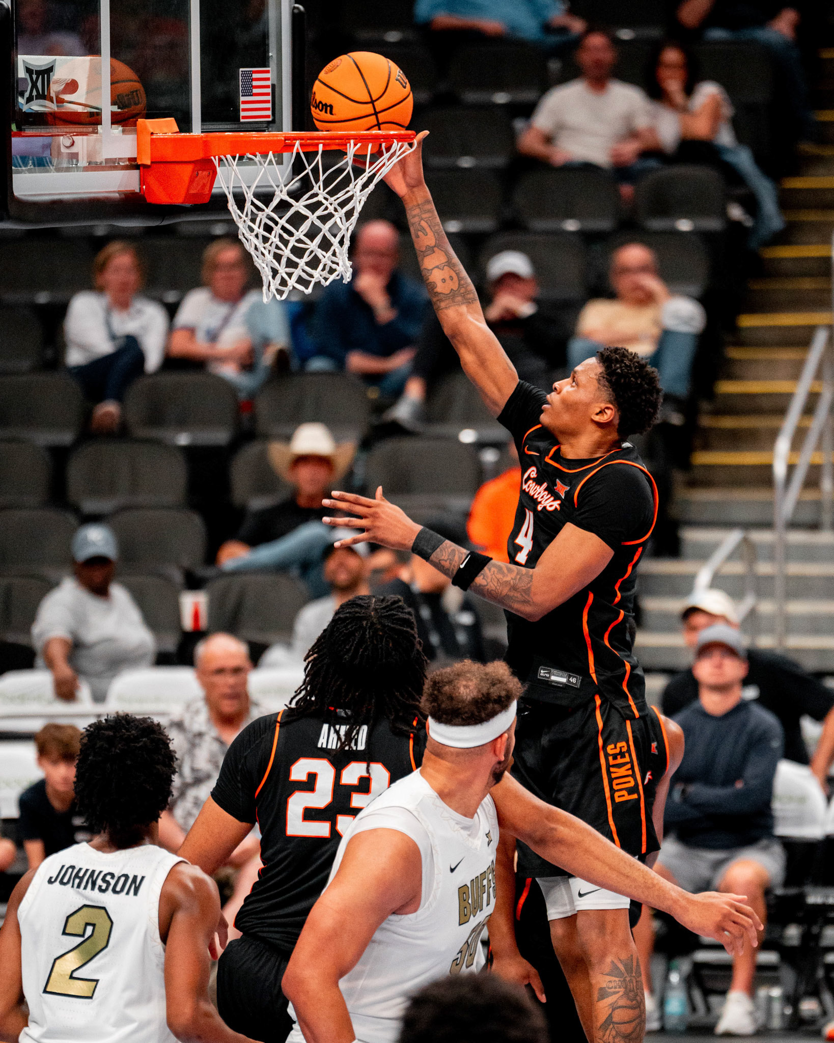 Image Taken at 2026 Phillips 66 Big 12 Men's Basketball Tournament, 11, 03, 2026, T-Mobile Center, Kansas City Missouri. Carson Skidmore/OSU Athletics
