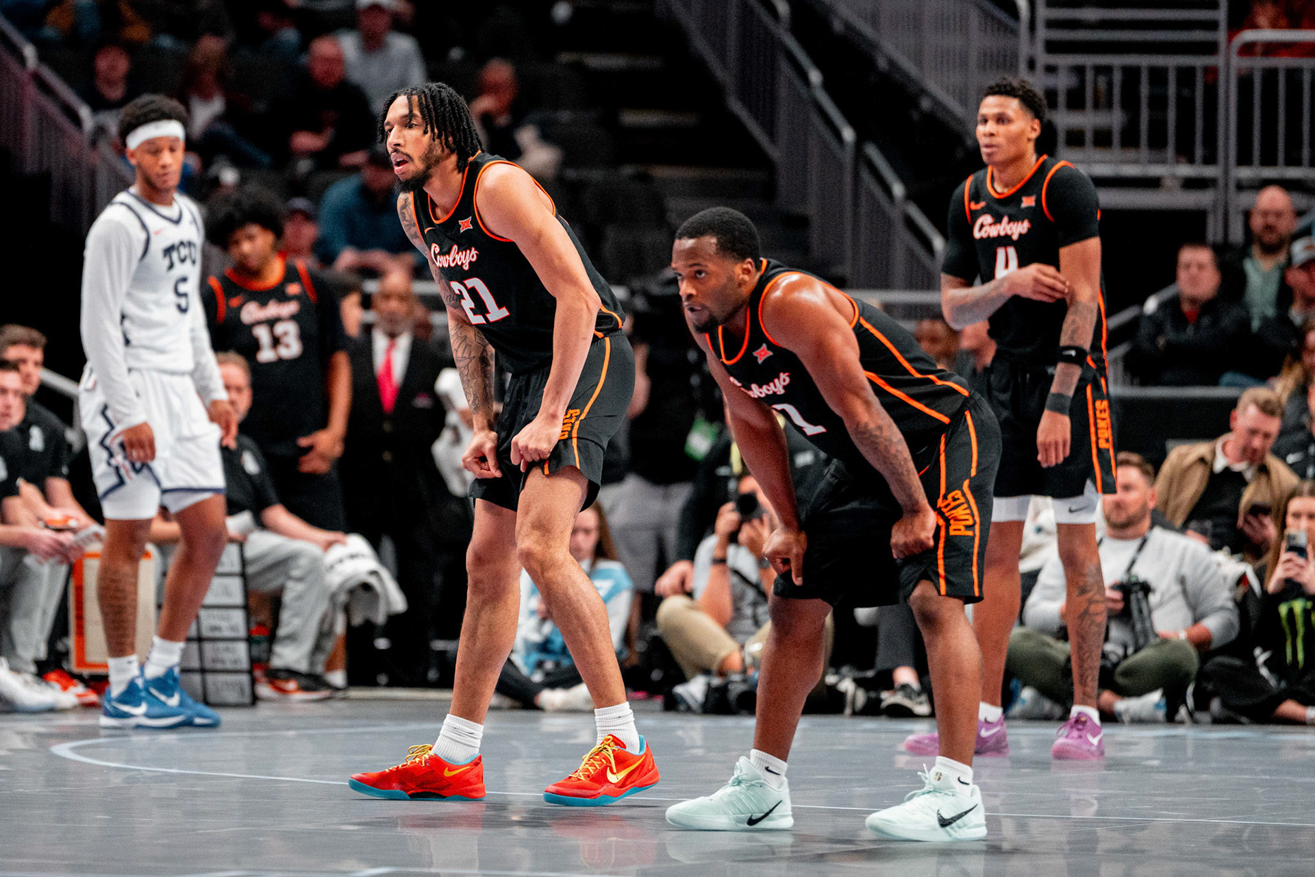 Image Taken at MBB vs TCU (Big 12 Tournamentt, 12, 03, 2026, T-Mobile Center, Kansas City Missouri. Carson Skidmore/OSU Athletics