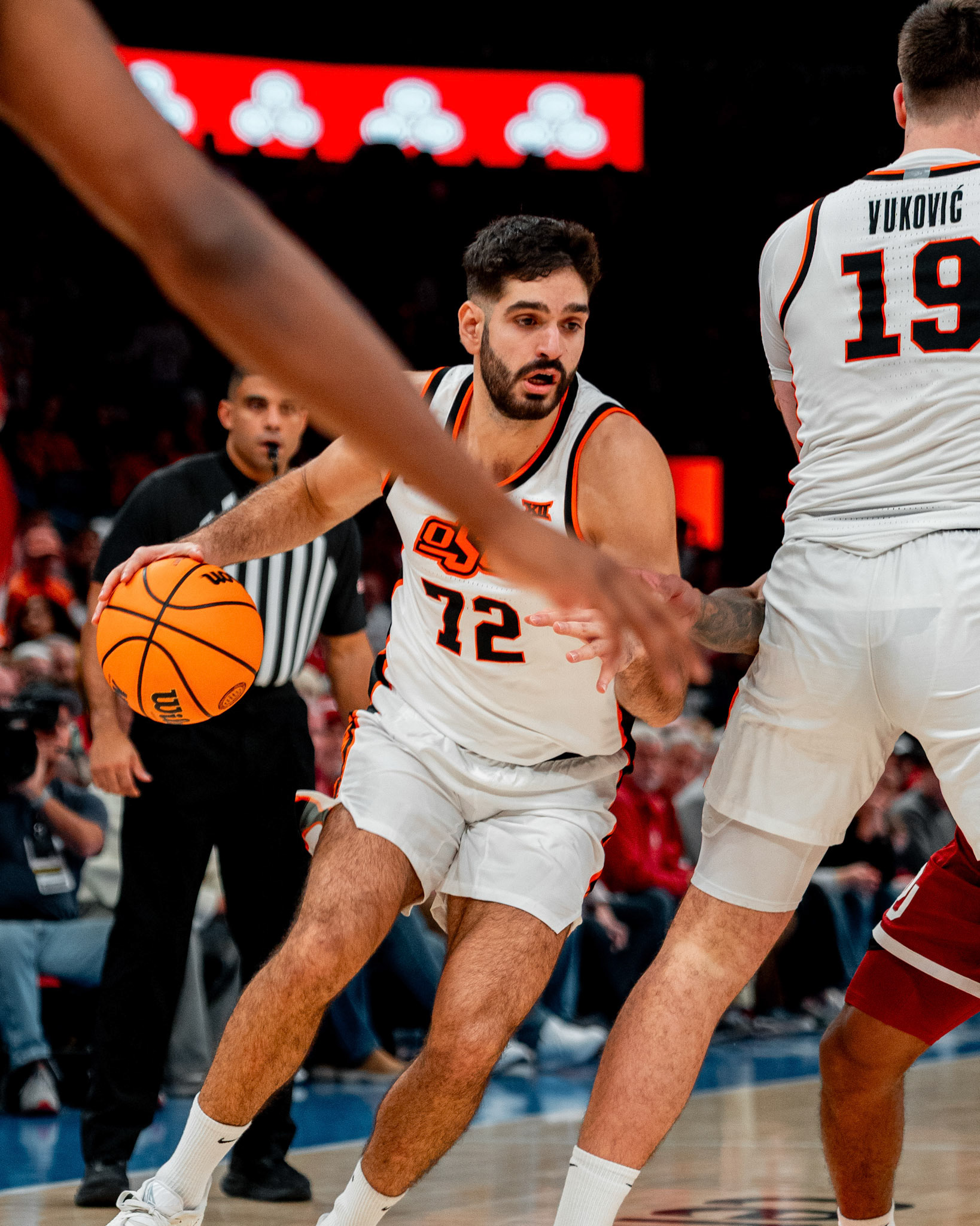 Image Taken at OkState vs Oklahoma, 13, 12, 2025, Paycom Center, Oklahoma City Oklahoma. Carson Skidmore/OSU Athletics