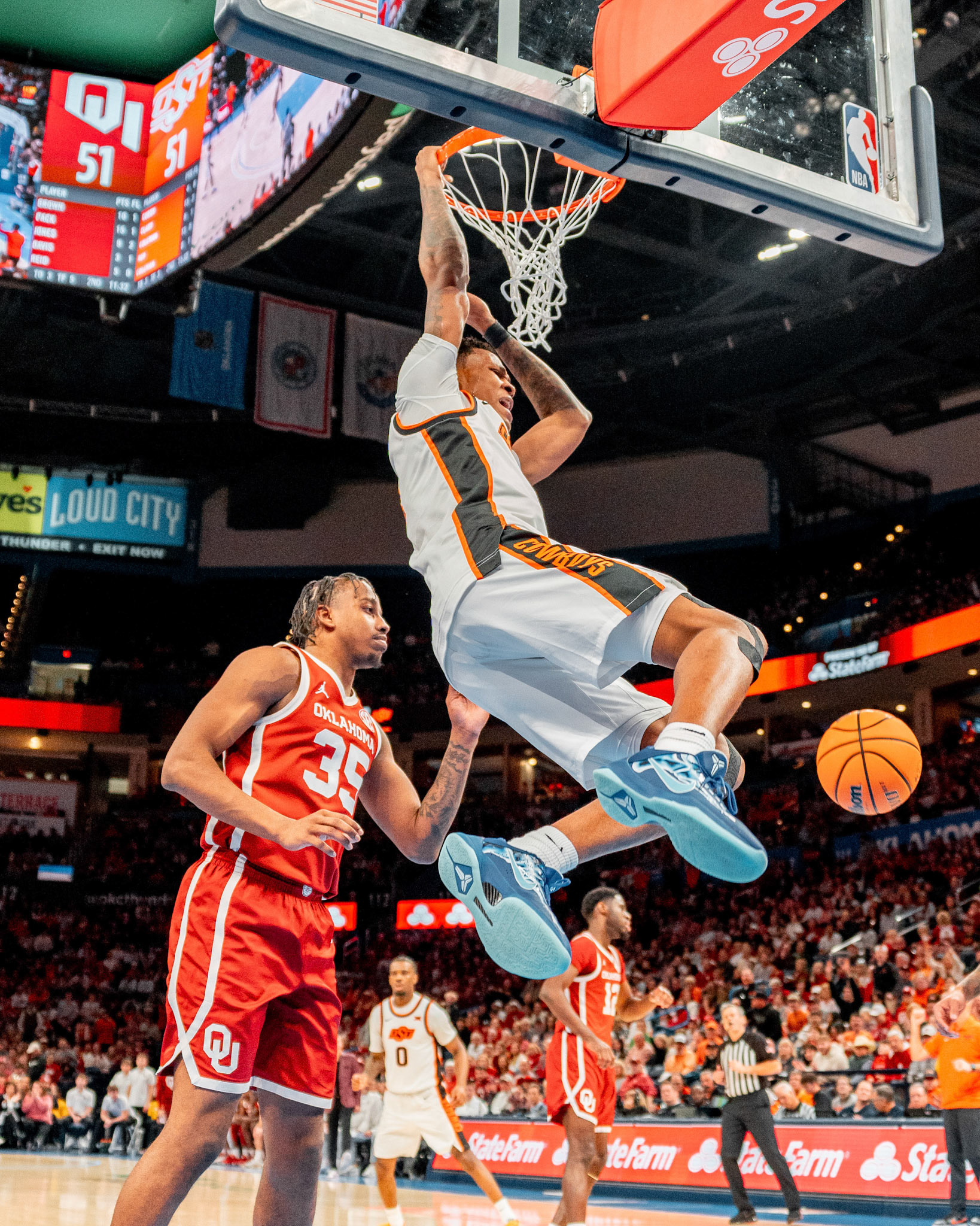 Image Taken at OkState vs Oklahoma, 13, 12, 2025, Paycom Center, Oklahoma City Oklahoma. Carson Skidmore/OSU Athletics